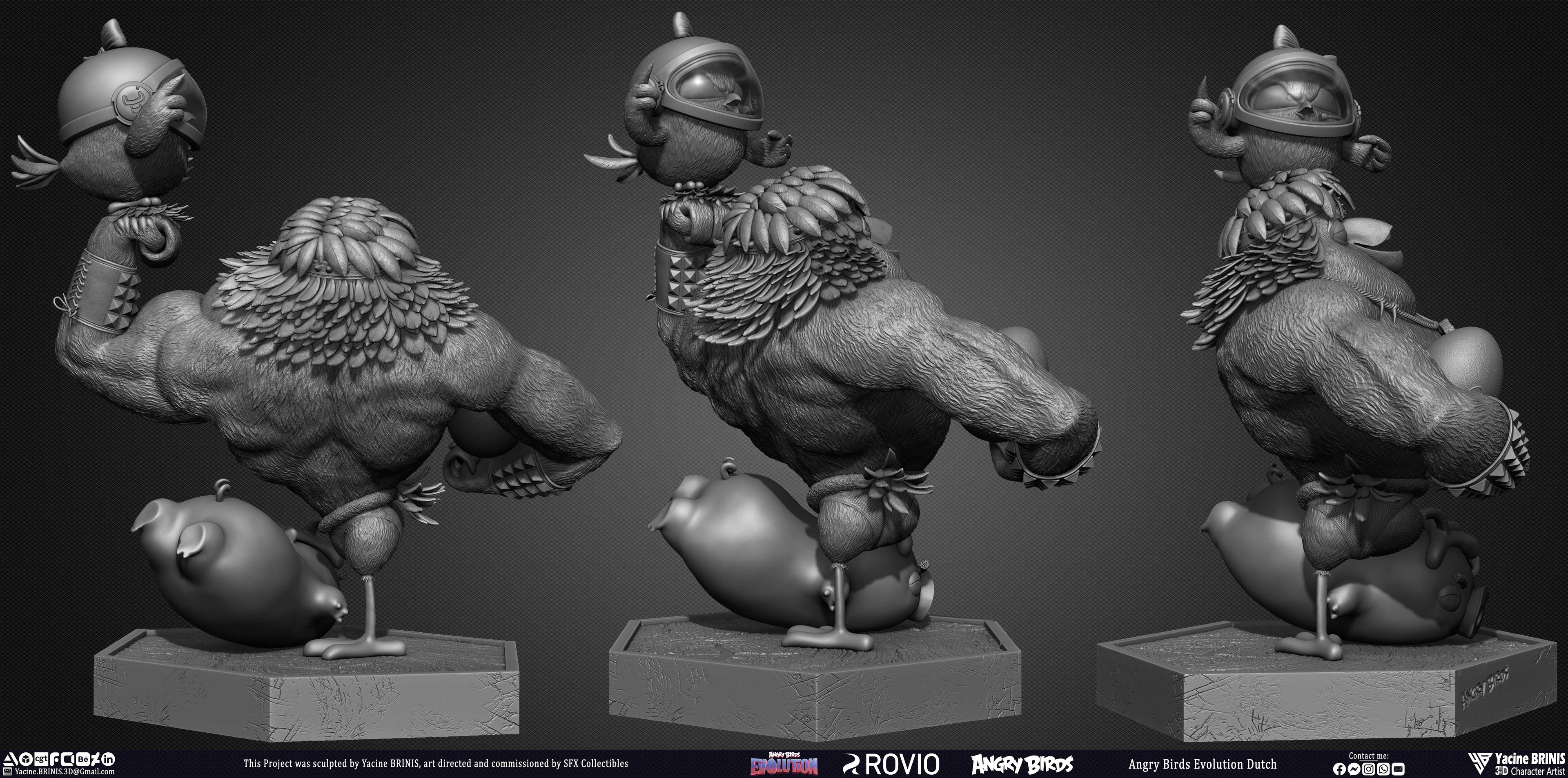 Dutch and Charlotte Angry Birds Evolution Rovio Entertainment Sculpted by Yacine BRINIS 003