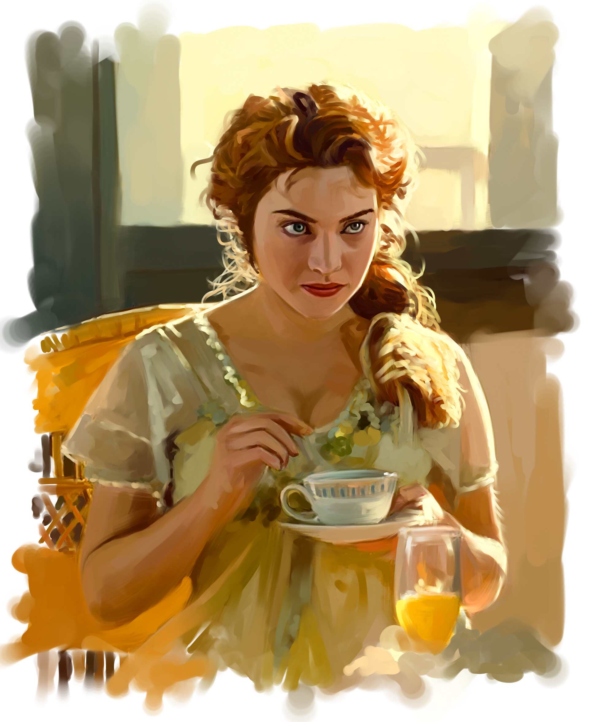 ArtStation - Titanic Rose Actress Kate Winslet Painting 2022 #Titanic #Rose  #KateWinslet