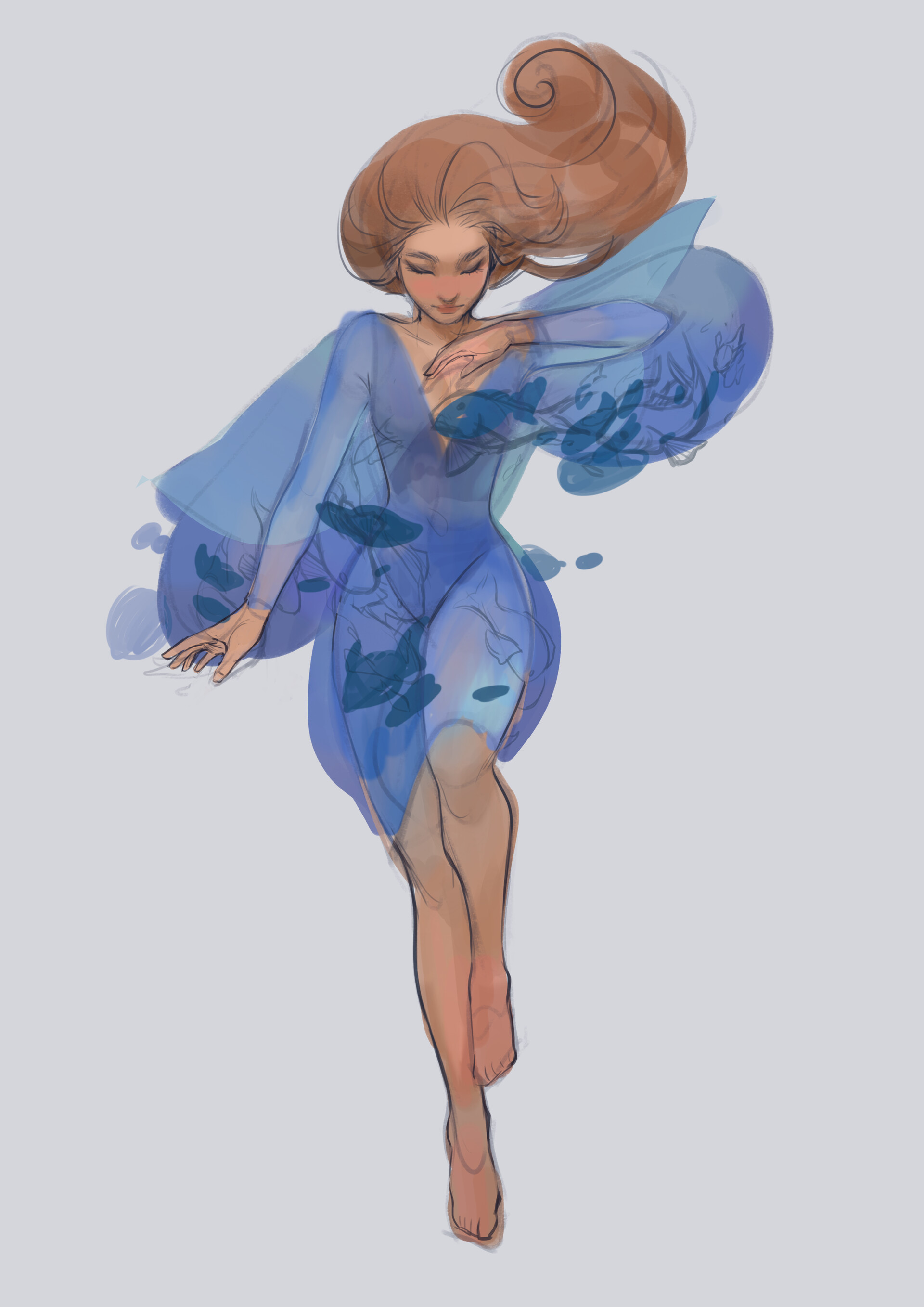 Water hot sale dress drawing