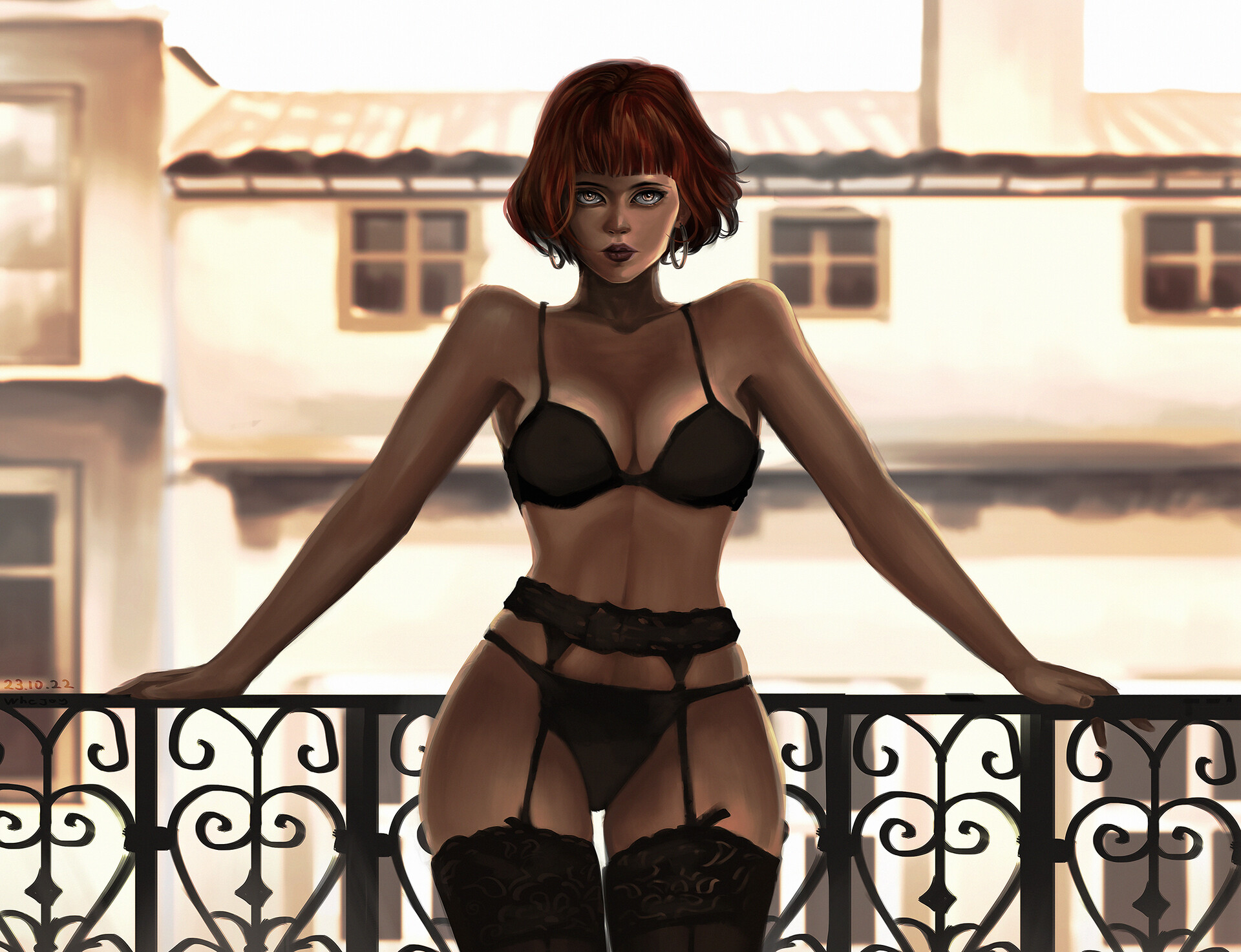 Painting of a model by Bahadır Atcı