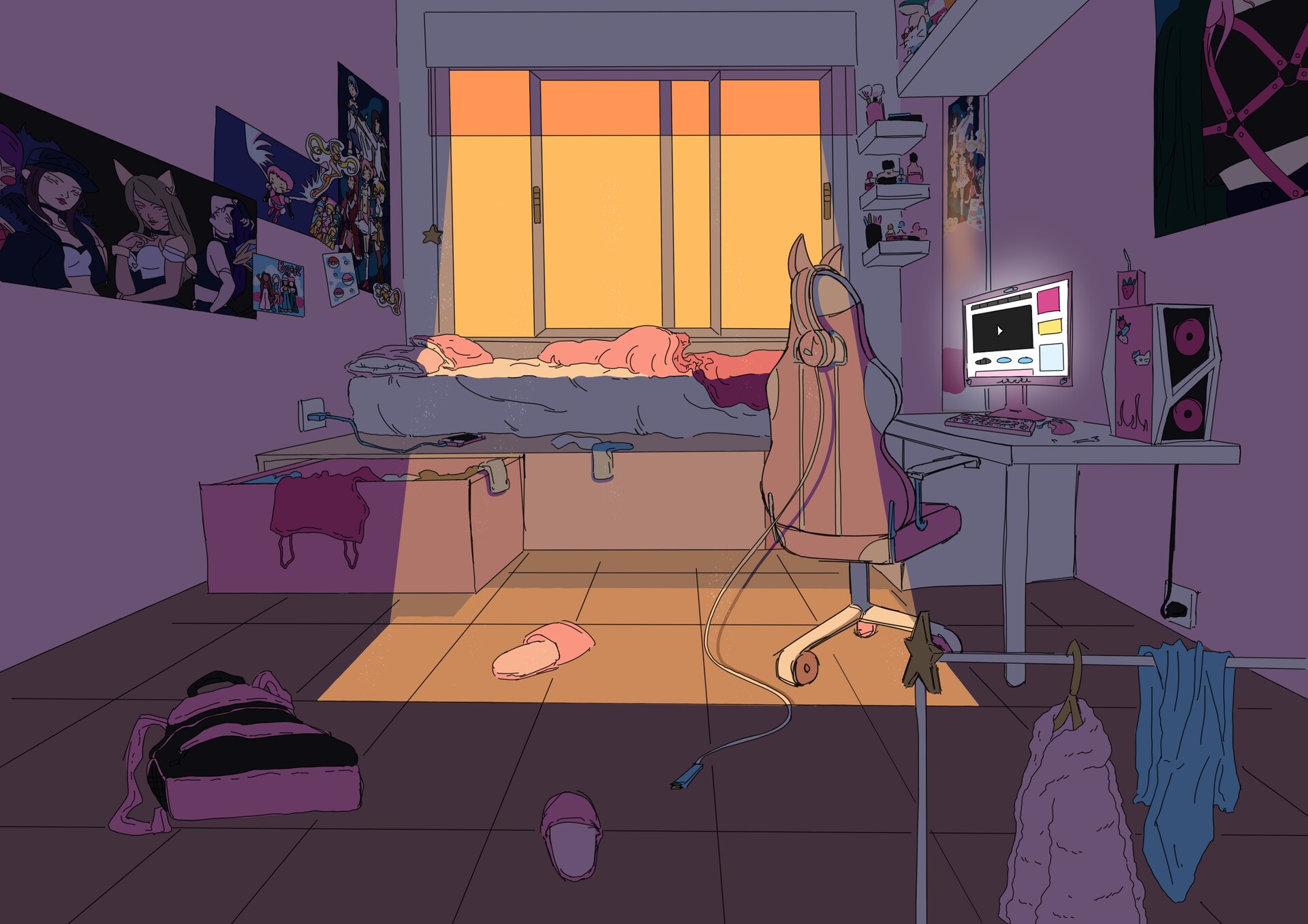 ArtStation - Chiyoko's Bedroom