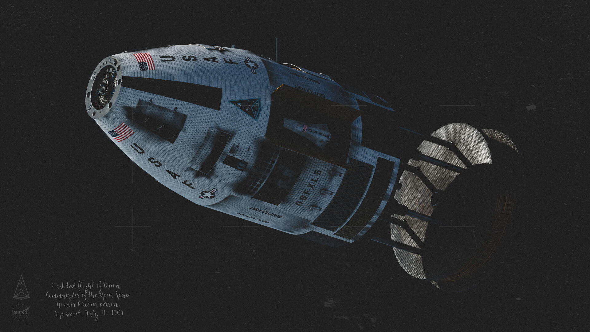 Crazy Cold War Concepts #4 Orion nuclear space battleship 
