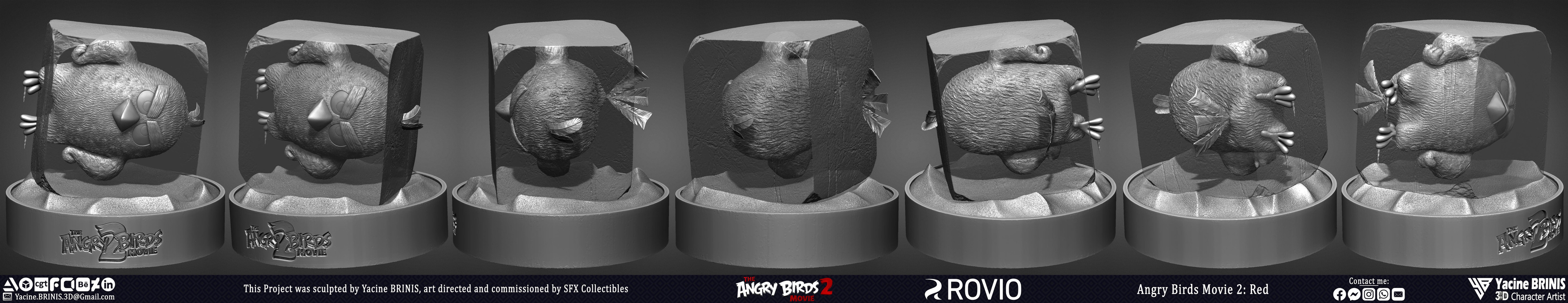 Angry Birds Movie 2 Rovio Entertainment Sculpted by Yacine BRINIS 005 Red