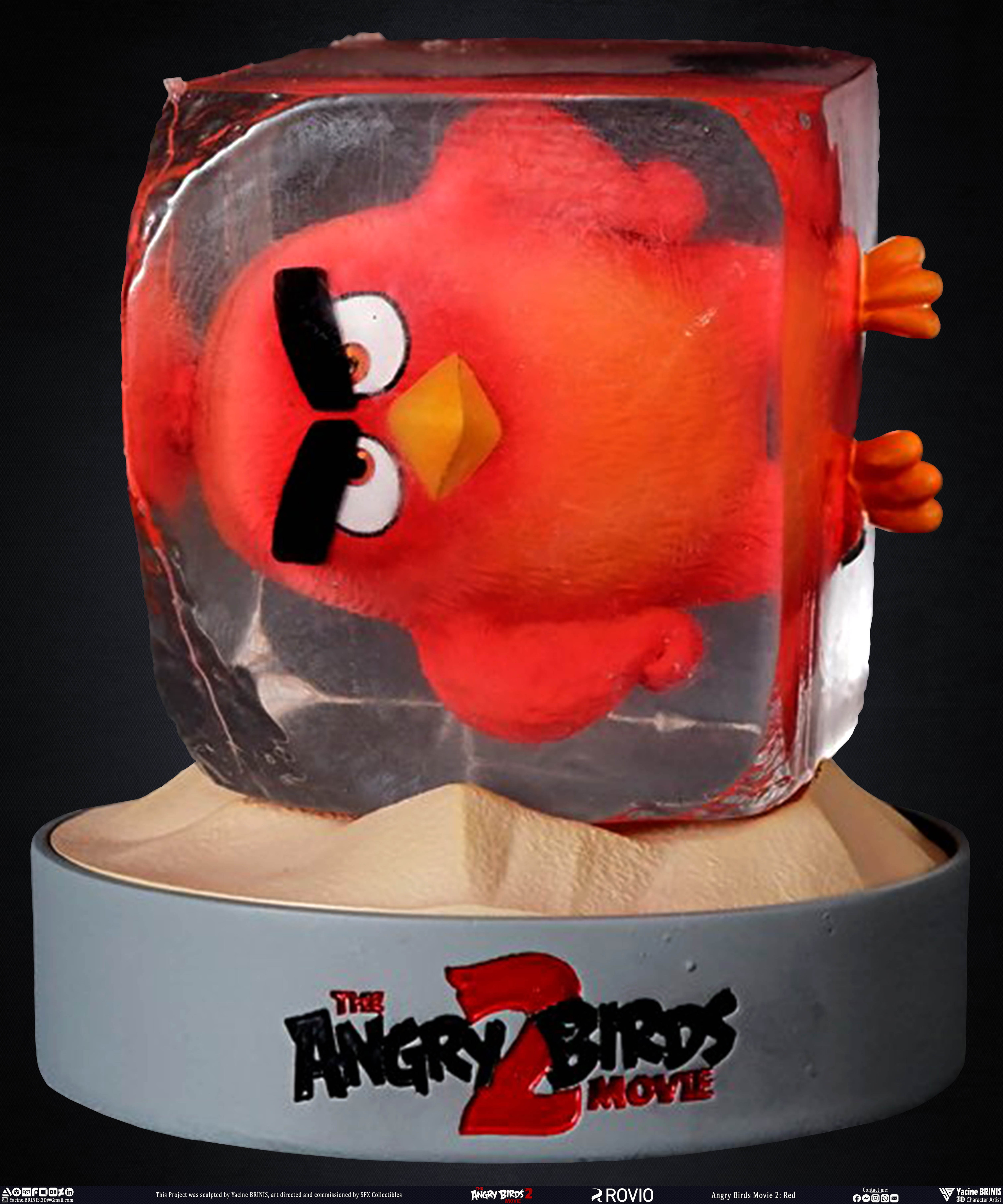 Angry Birds Movie 2 Rovio Entertainment Sculpted by Yacine BRINIS 007 Red Printed by SFX Collectibles