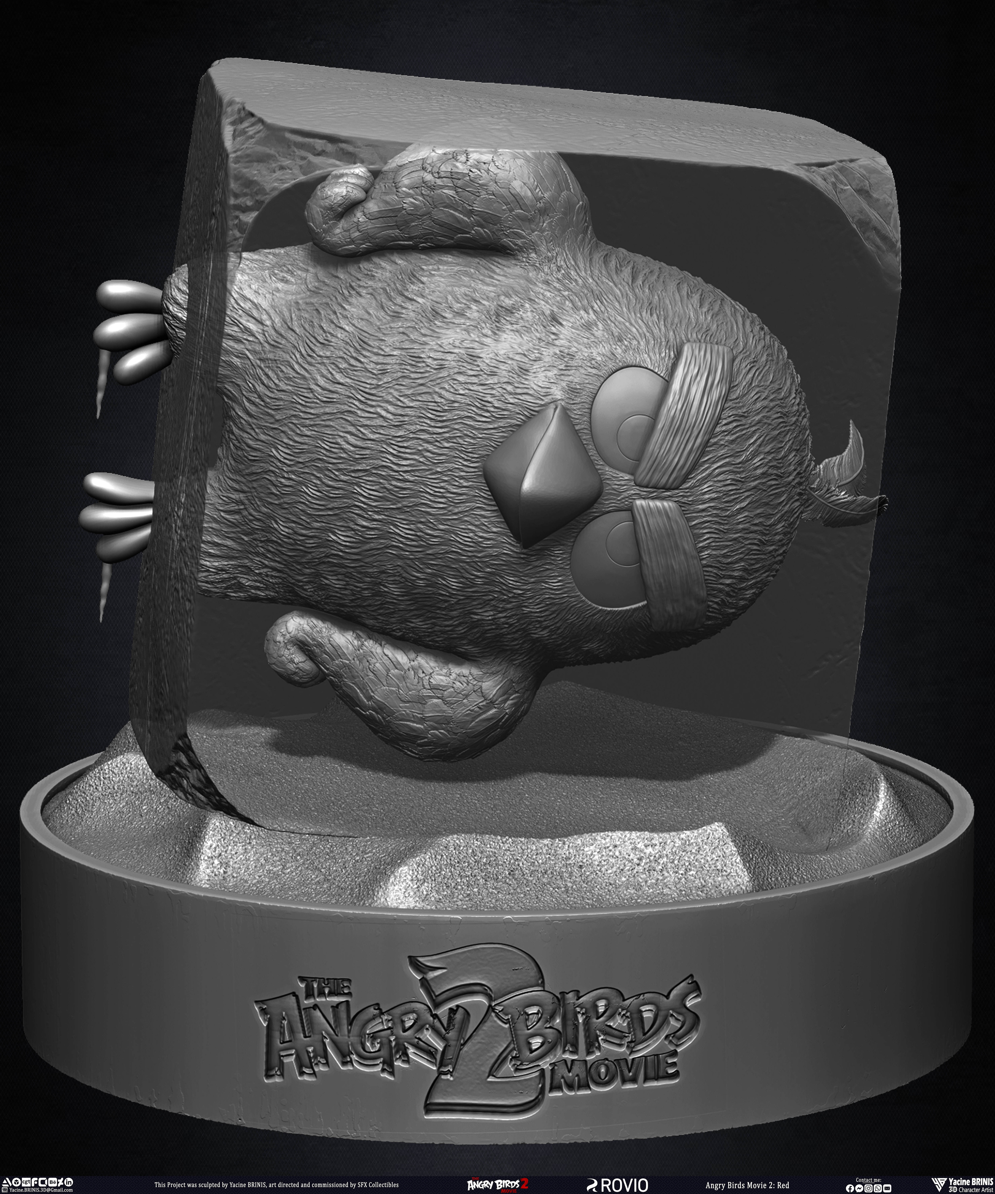 Angry Birds Movie 2 Rovio Entertainment Sculpted by Yacine BRINIS 008 Red