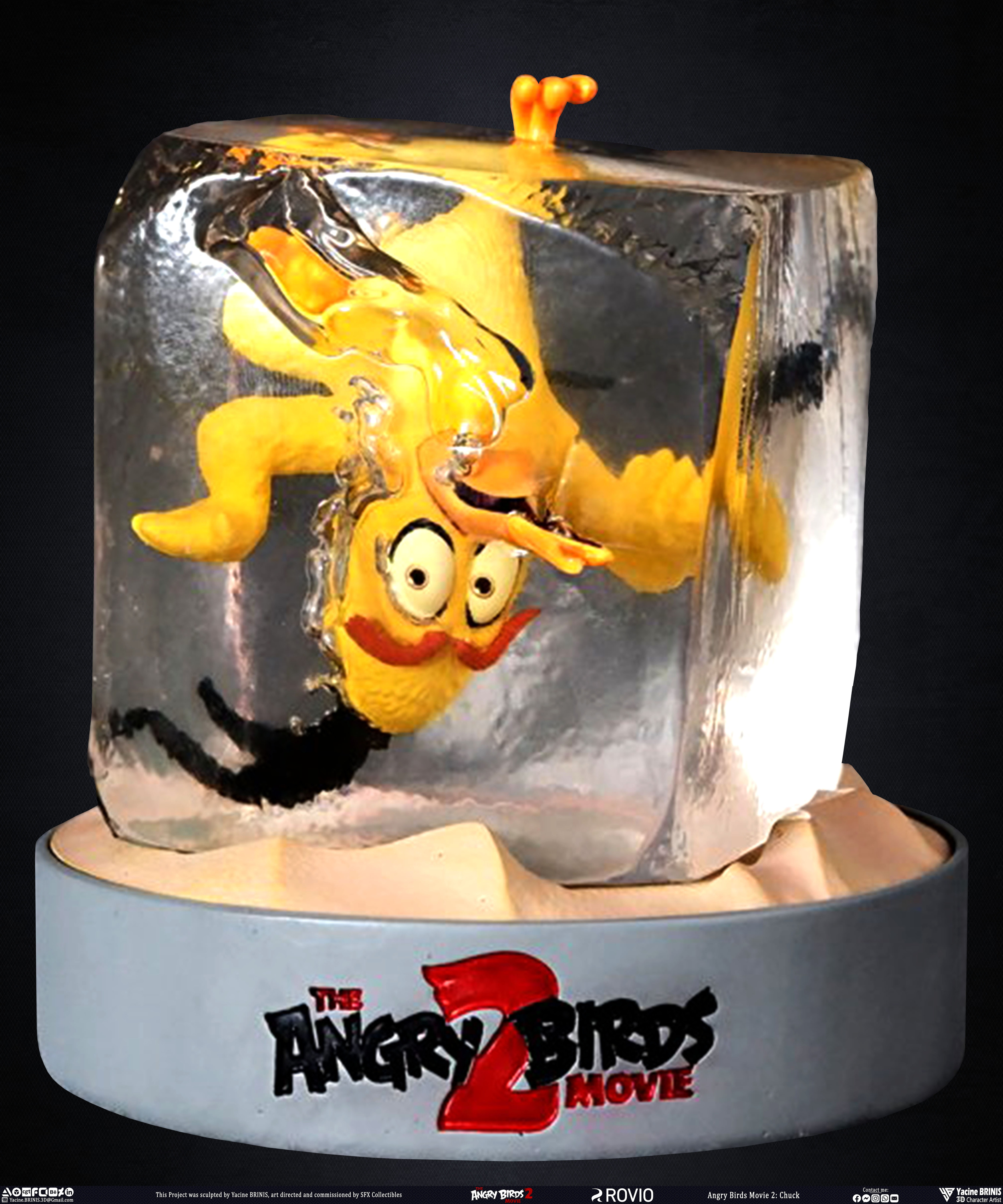 Angry Birds Movie 2 Rovio Entertainment Sculpted by Yacine BRINIS 027 Chuck Printed by SFX Collectibles