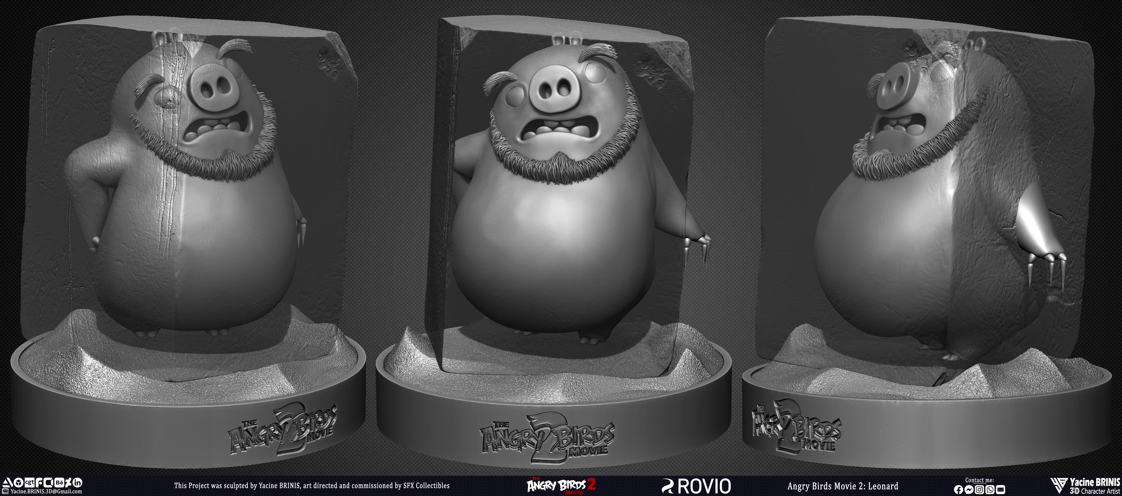 Angry Birds Movie 2 Rovio Entertainment Sculpted by Yacine BRINIS 031 Leonard
