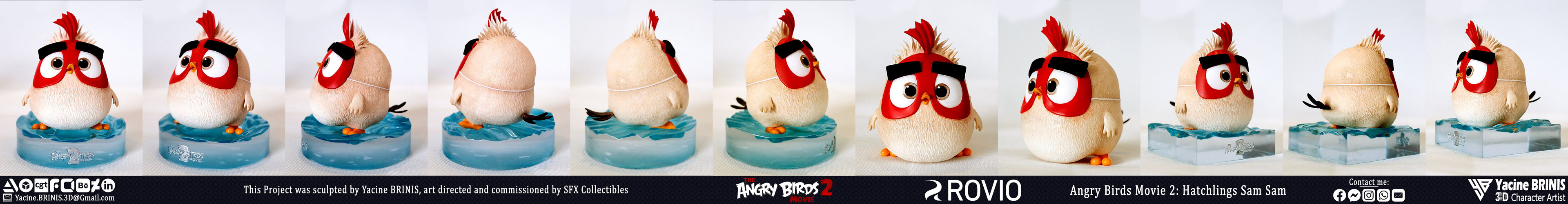 Angry Birds Movie 2 Rovio Entertainment Sculpted by Yacine BRINIS 036 Hatchlings Sam Sam Printed by SFX Collectibles