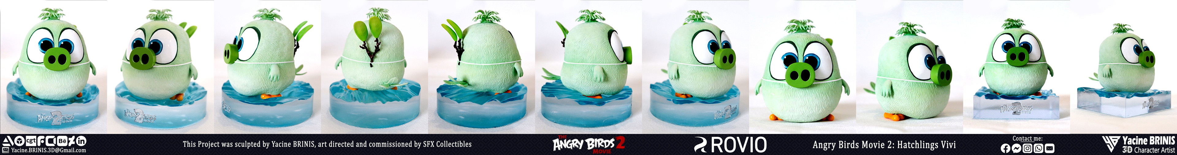 Angry Birds Movie 2 Rovio Entertainment Sculpted by Yacine BRINIS 041 Hatchlings Vivi Printed by SFX Collectibles