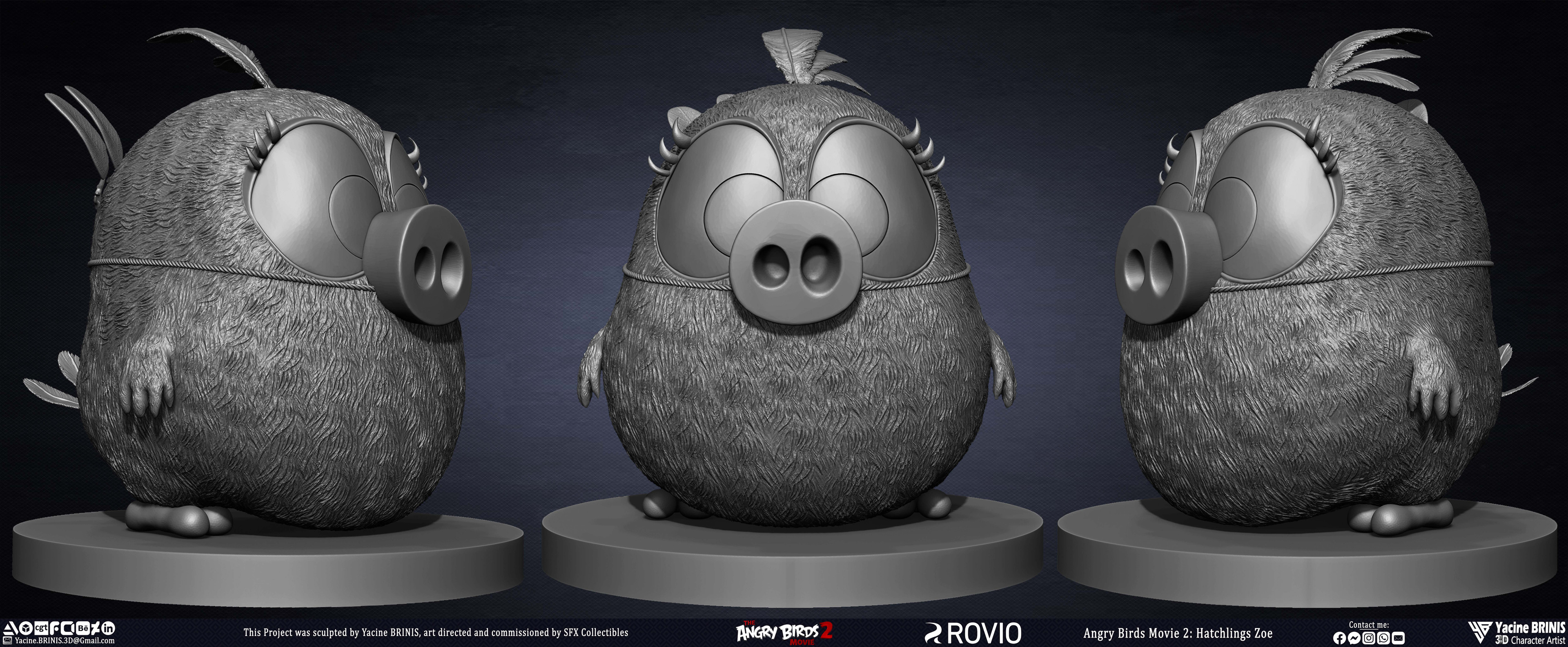 Angry Birds Movie 2 Rovio Entertainment Sculpted by Yacine BRINIS 049 Hatchlings Zoe