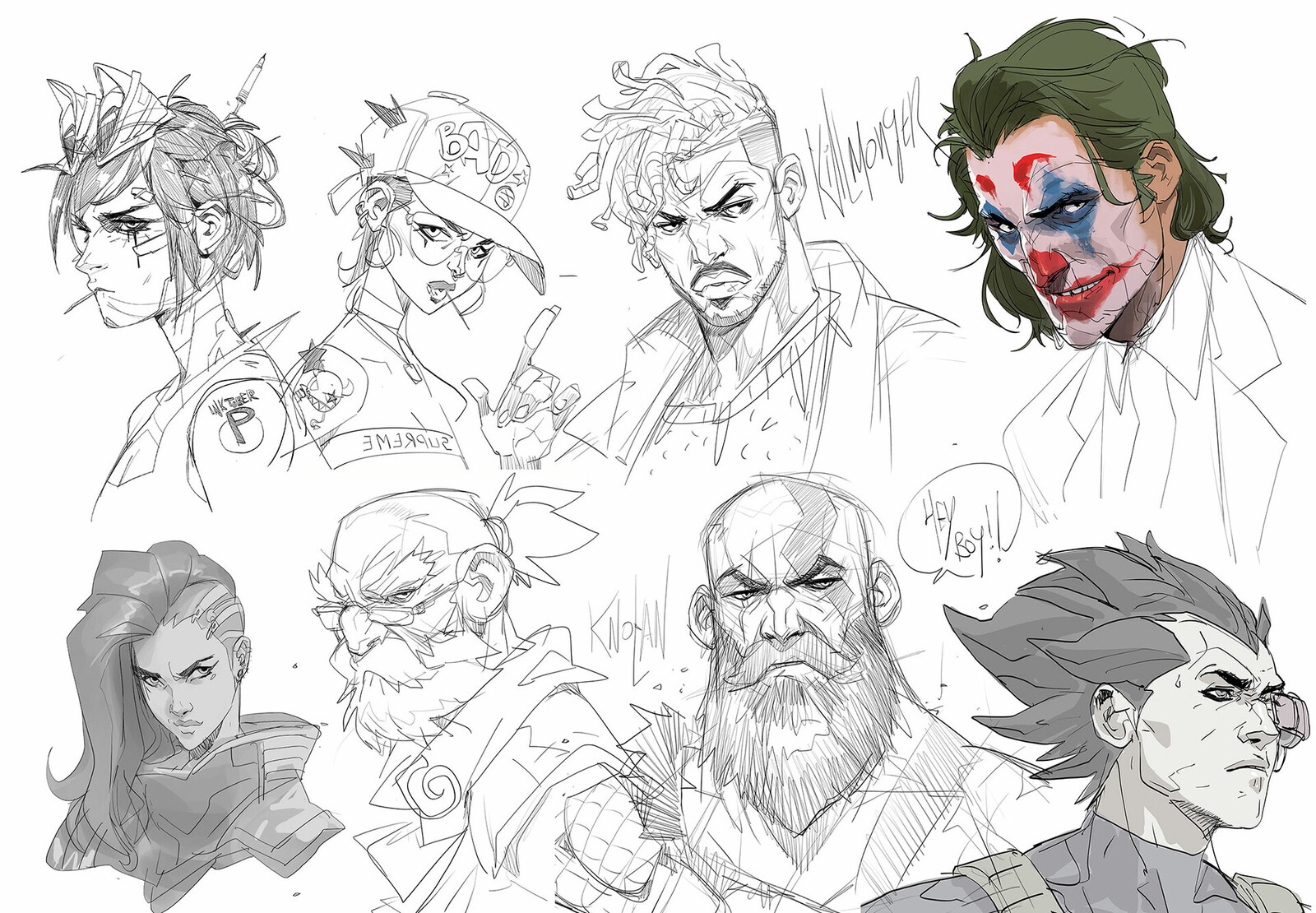 Many Faces and sketches! 