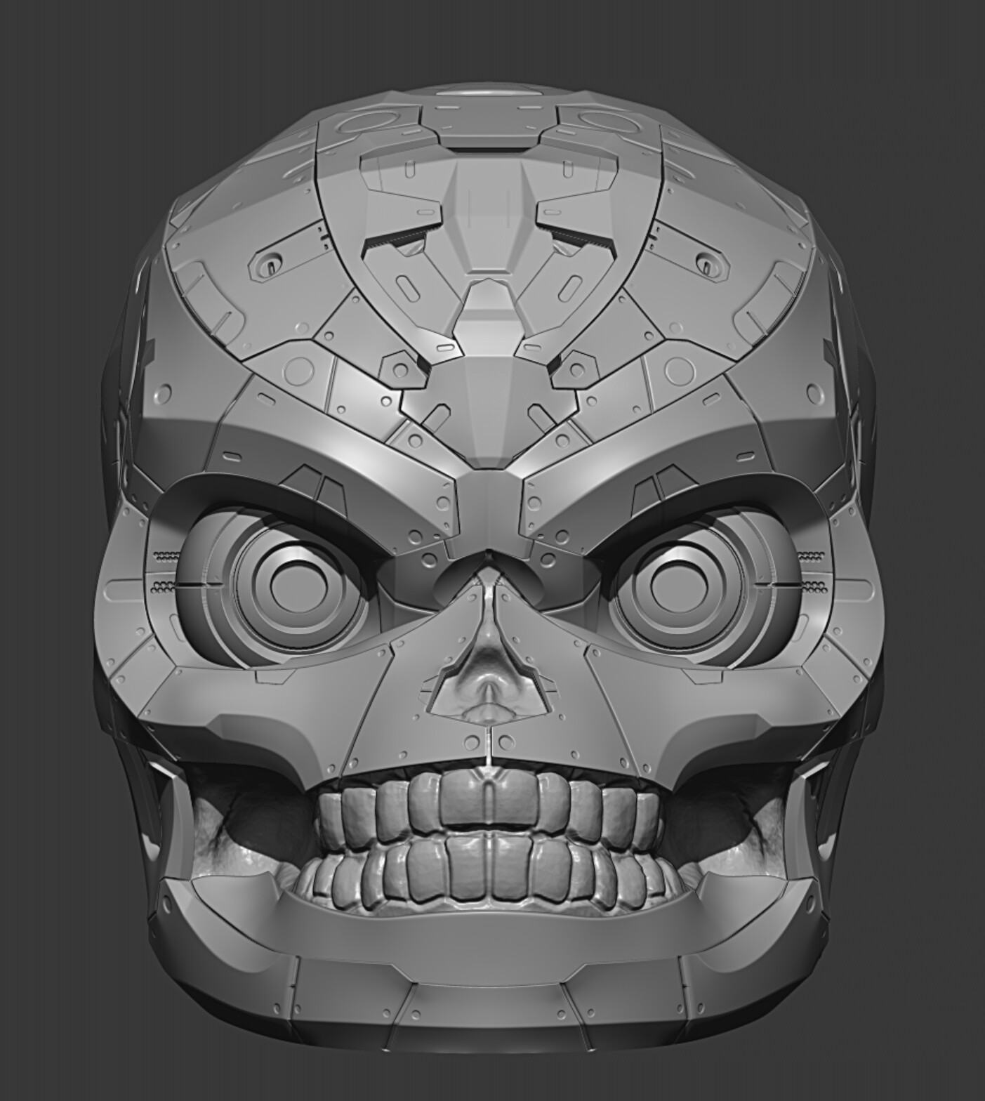 ArtStation Metal Skull helmet Hard Surface