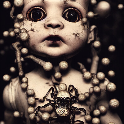 Dark philosophy darkphilosophy creepy baby doll covered with spiders 6ac0e565 ad57 4e95 a72c 3adc8e3f171a