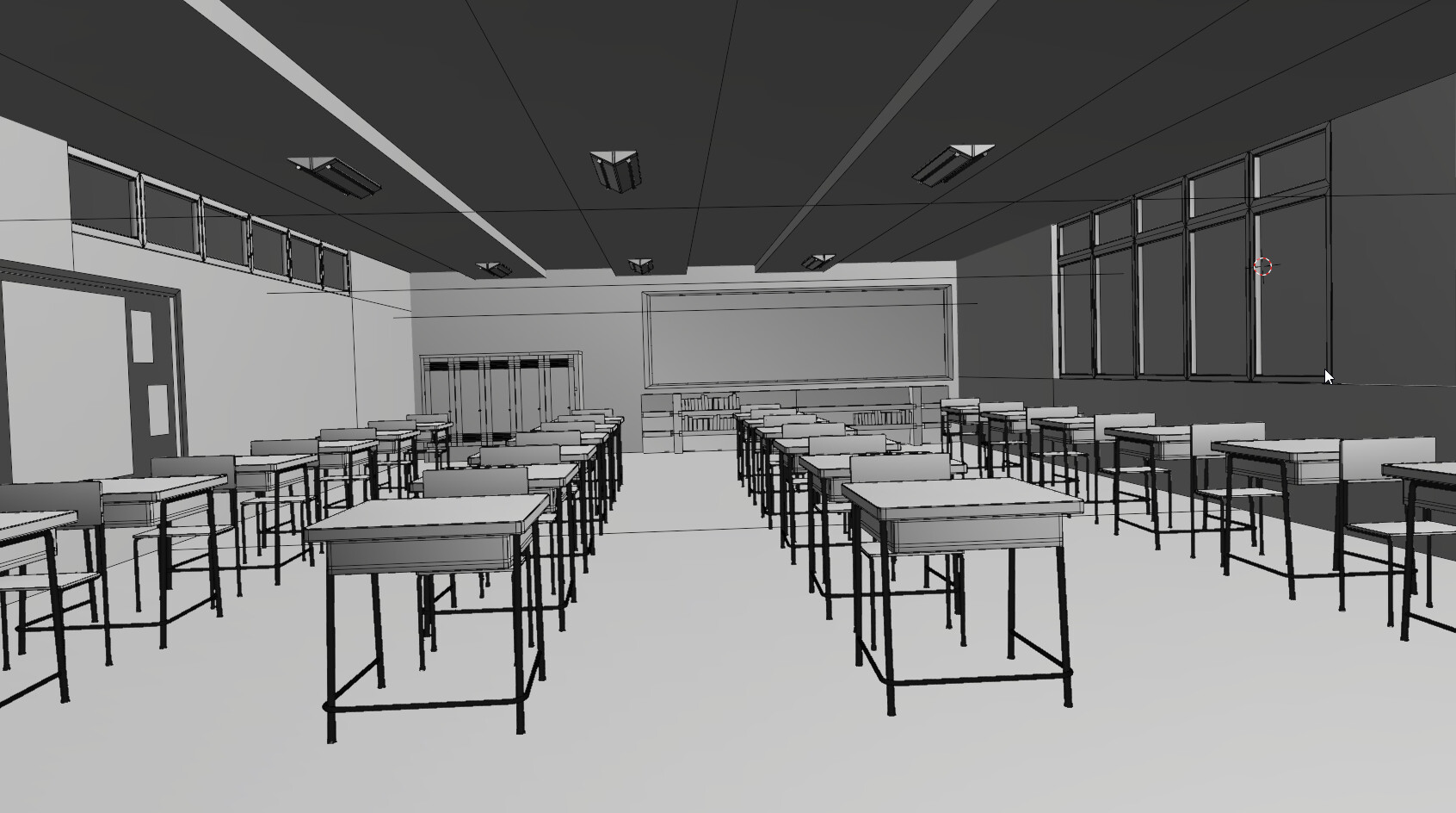Black & White Anime Classroom Background Graphic by MeiMei10 · Creative  Fabrica