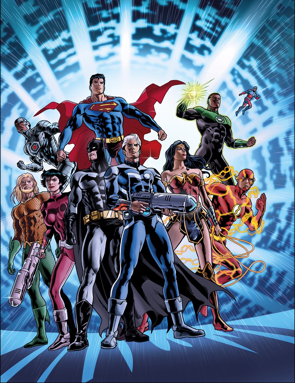 ArtStation - Cover for Nathan Never / Justice League book. Sergio Bonelli  Editore / DC Comics