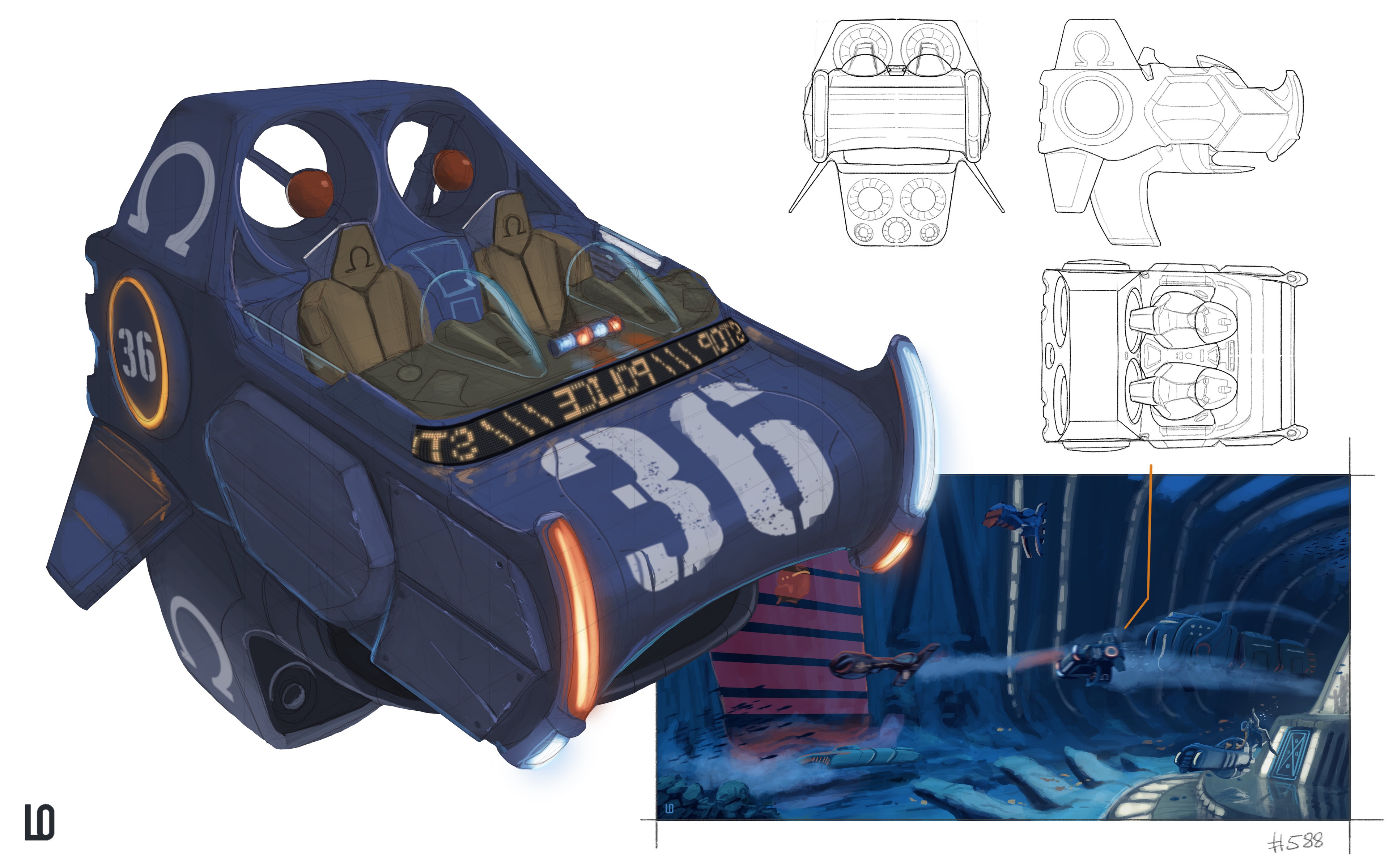 Quick-assault police sub, from New-Atlantis (3 hours)