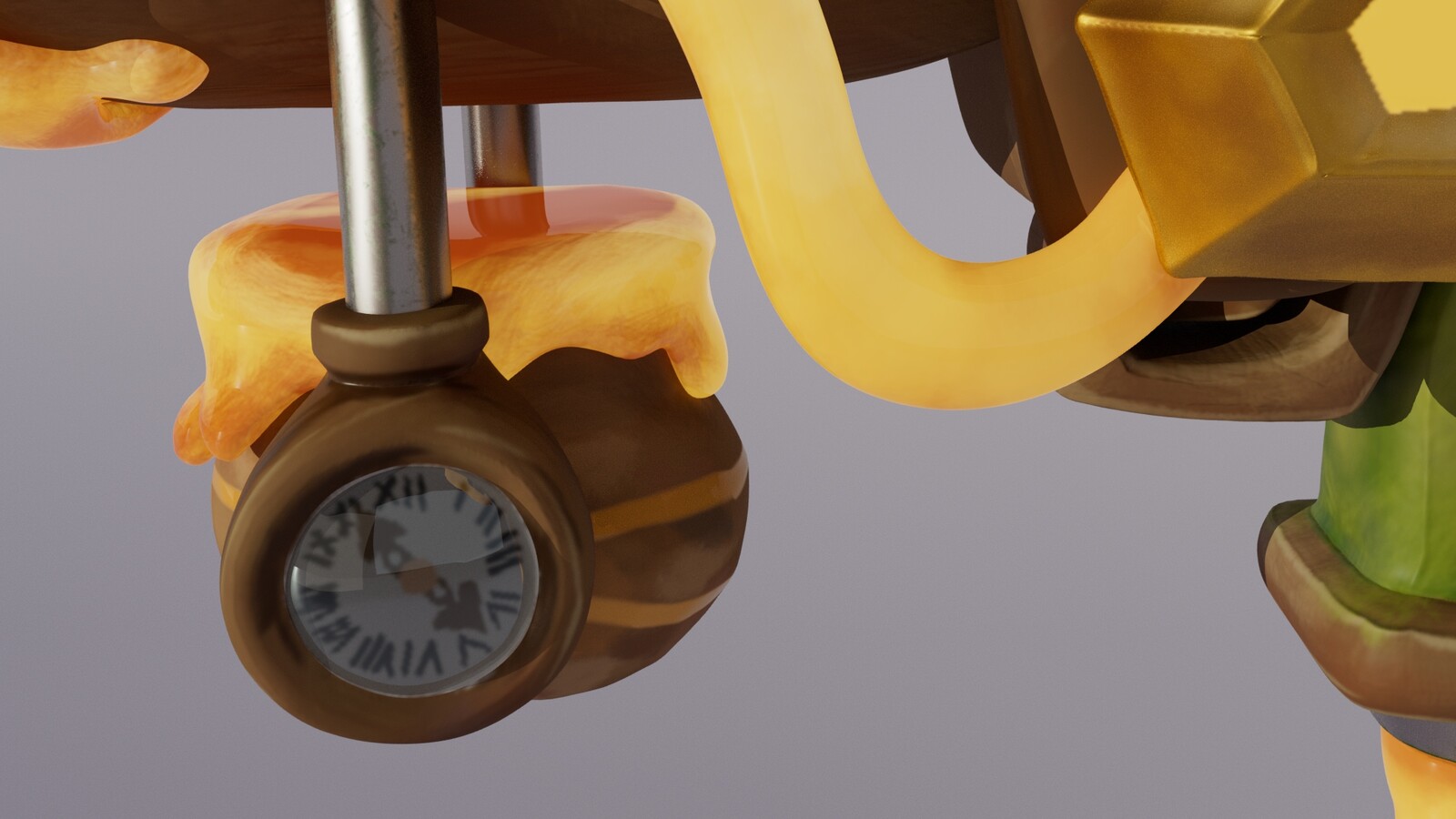 Close up on the clock. 