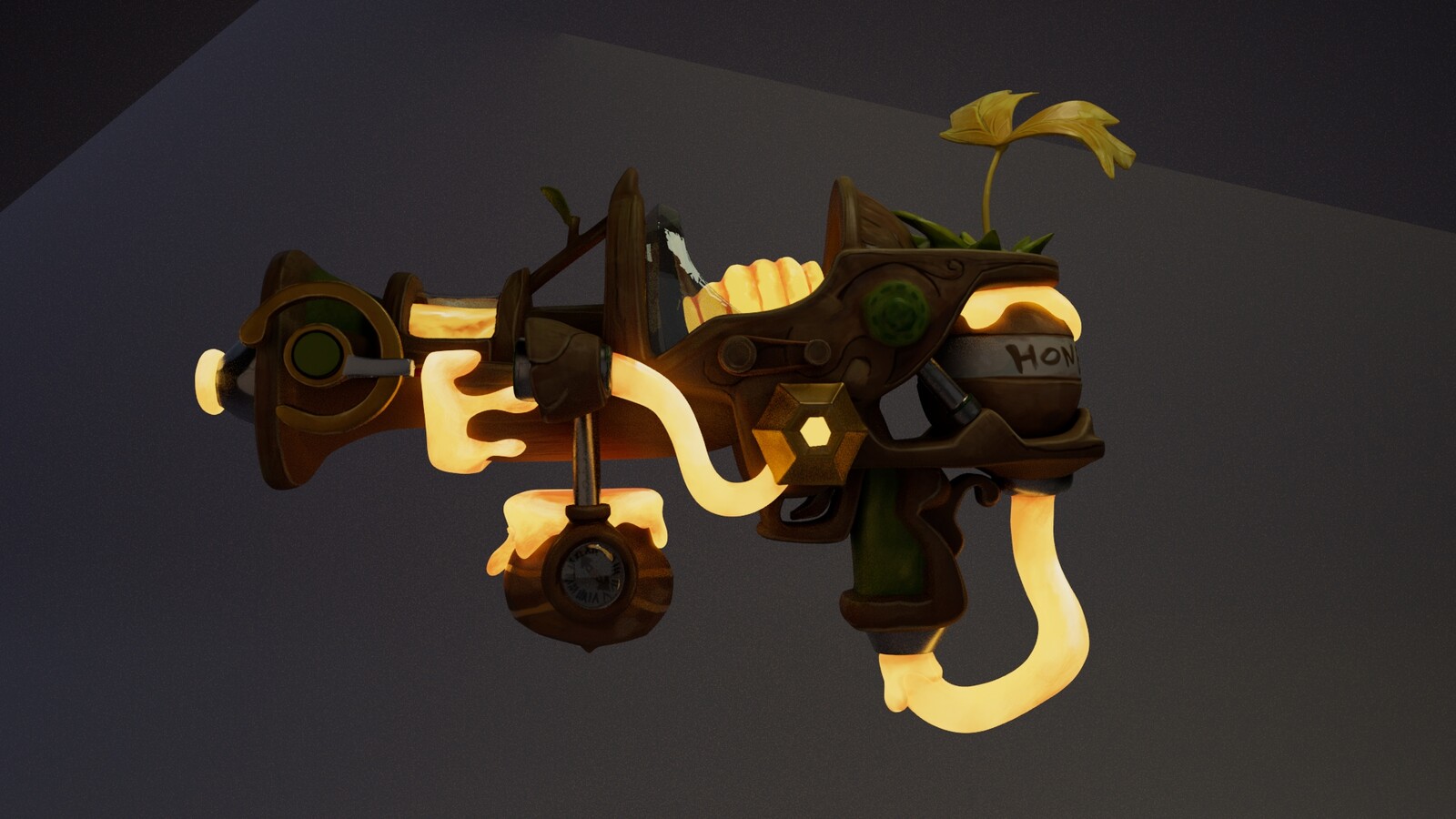 The honey glows in the dark!