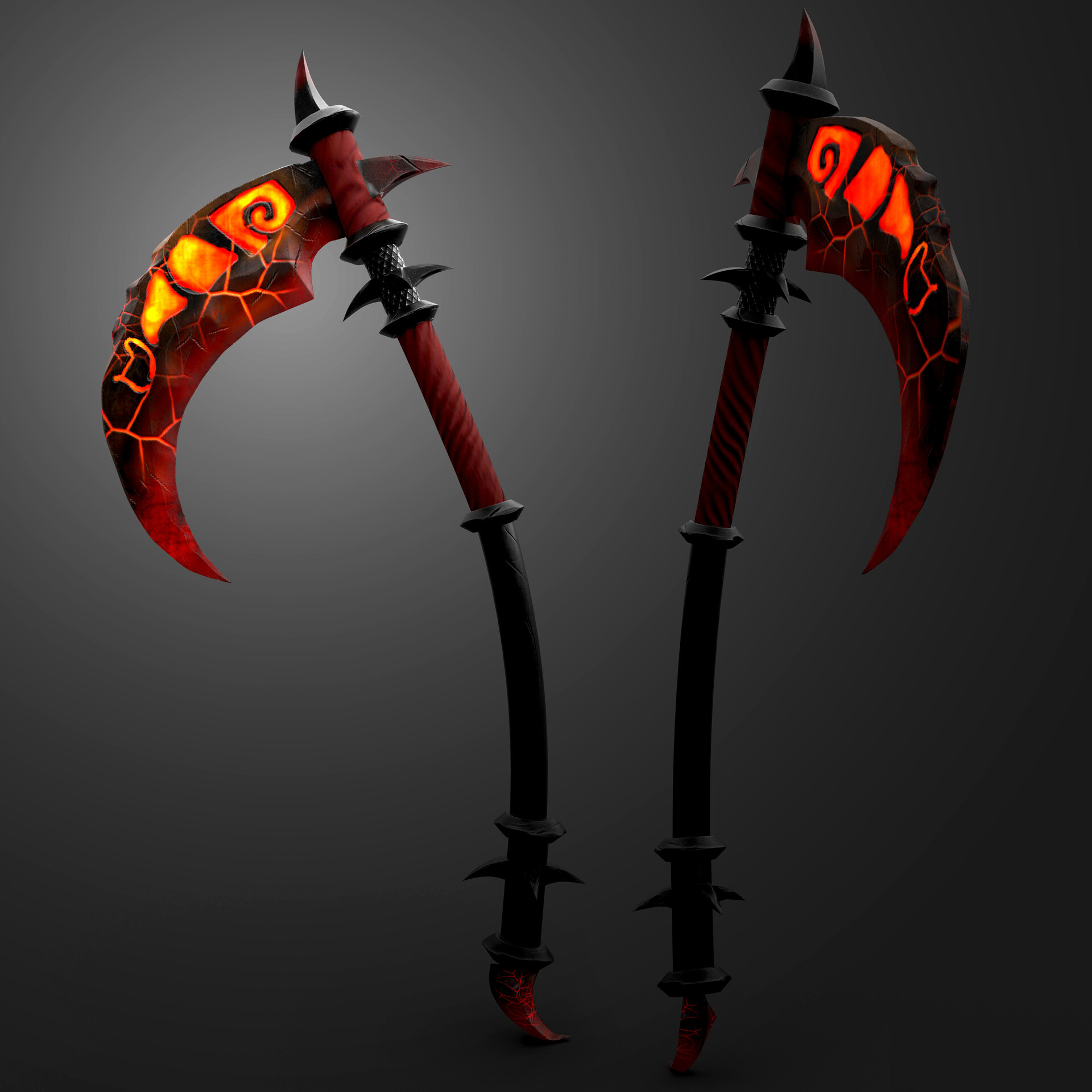 ArtStation - Fire Scythe Weapon
