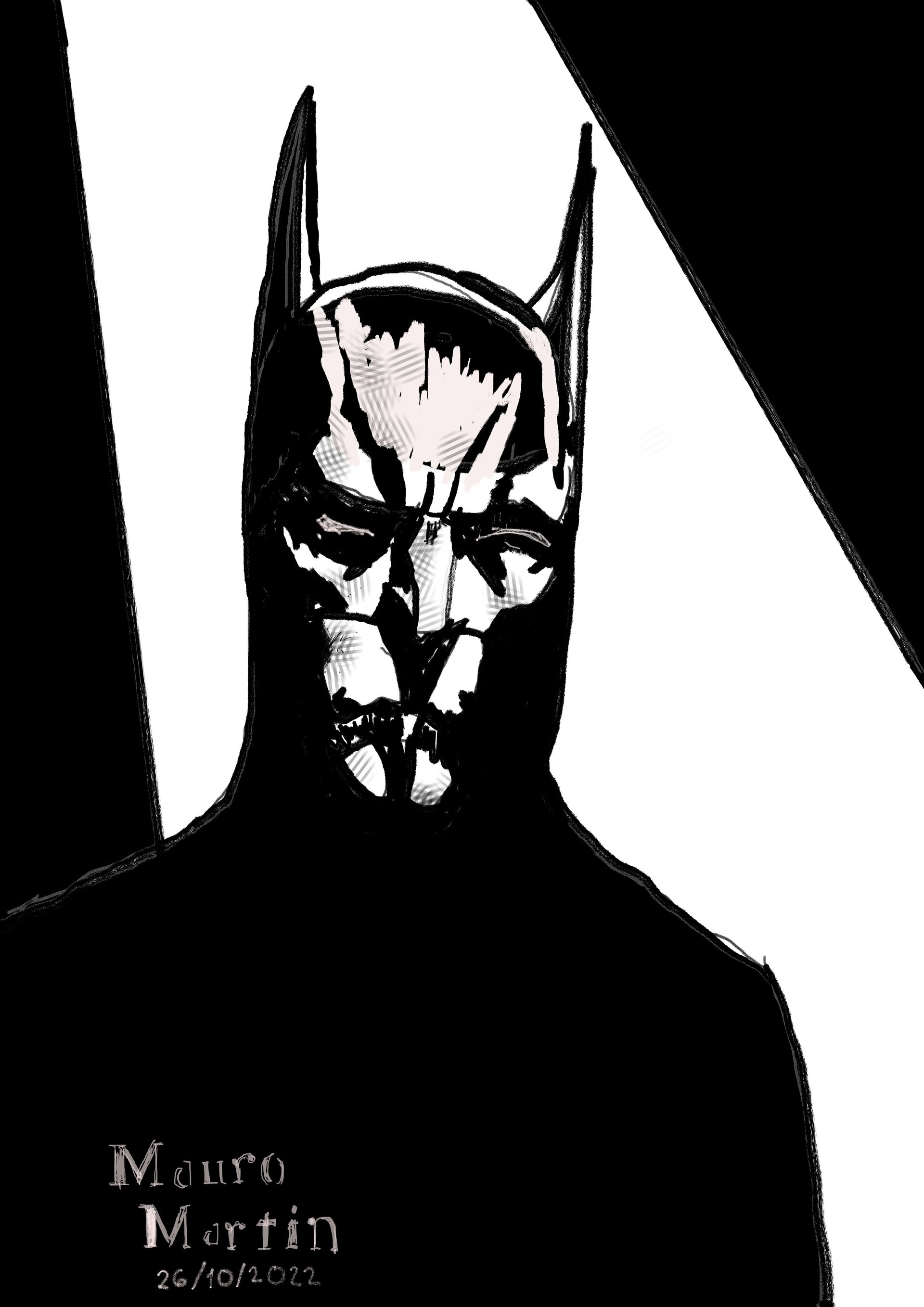 ArtStation - batman black and white