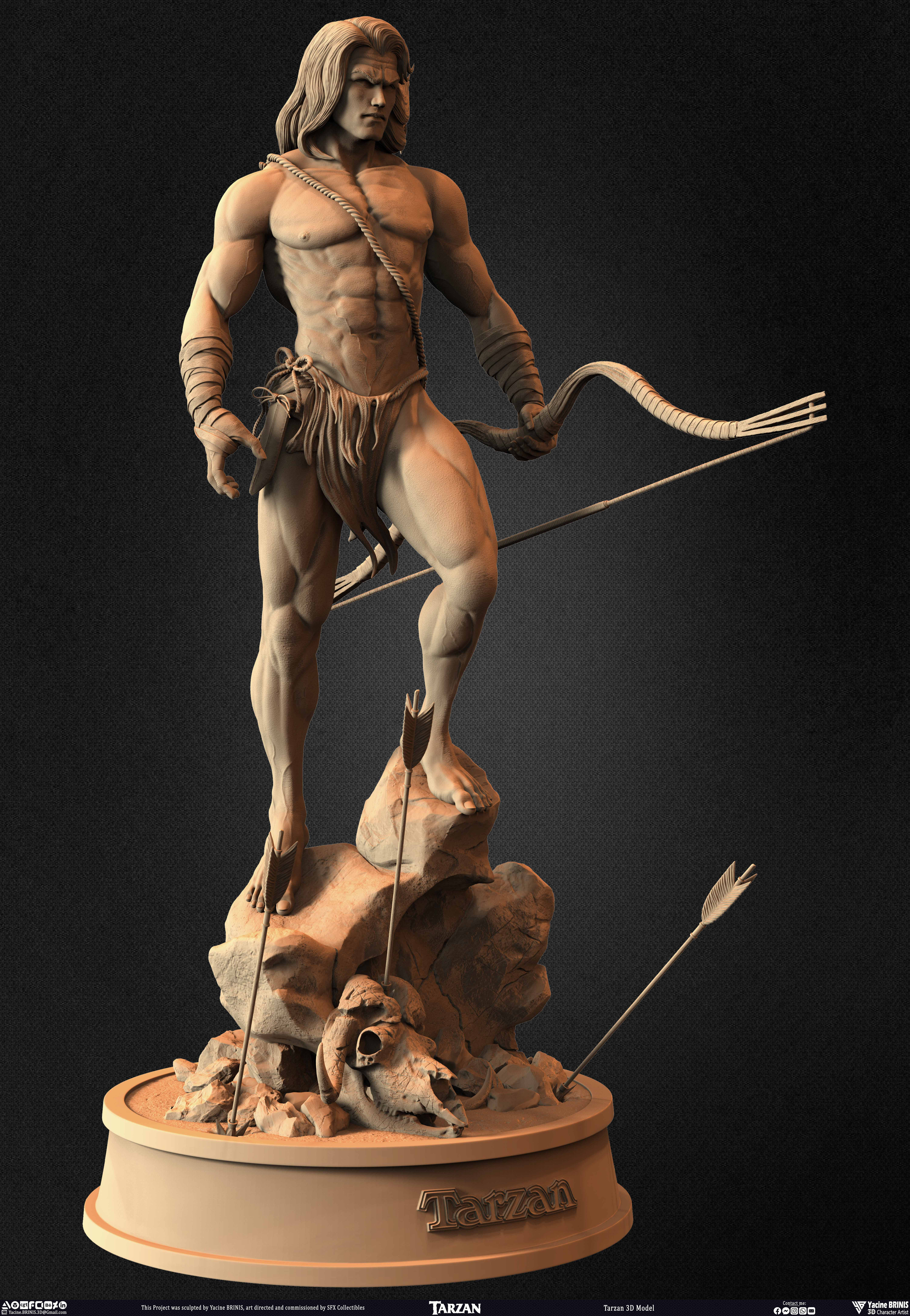 Tarzan 3D Model sculpted by Yacine BRINIS 006