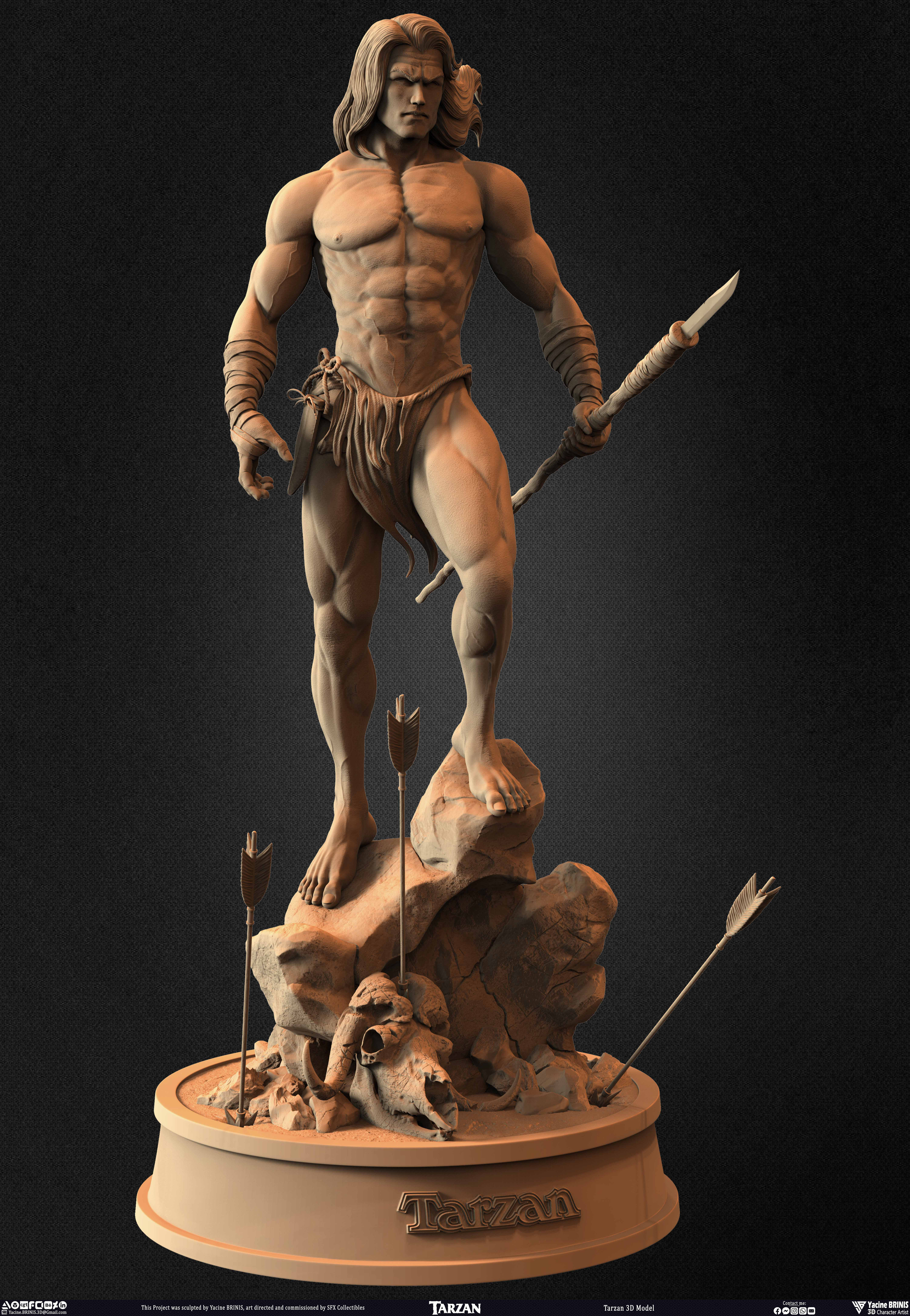 Tarzan 3D Model sculpted by Yacine BRINIS 007