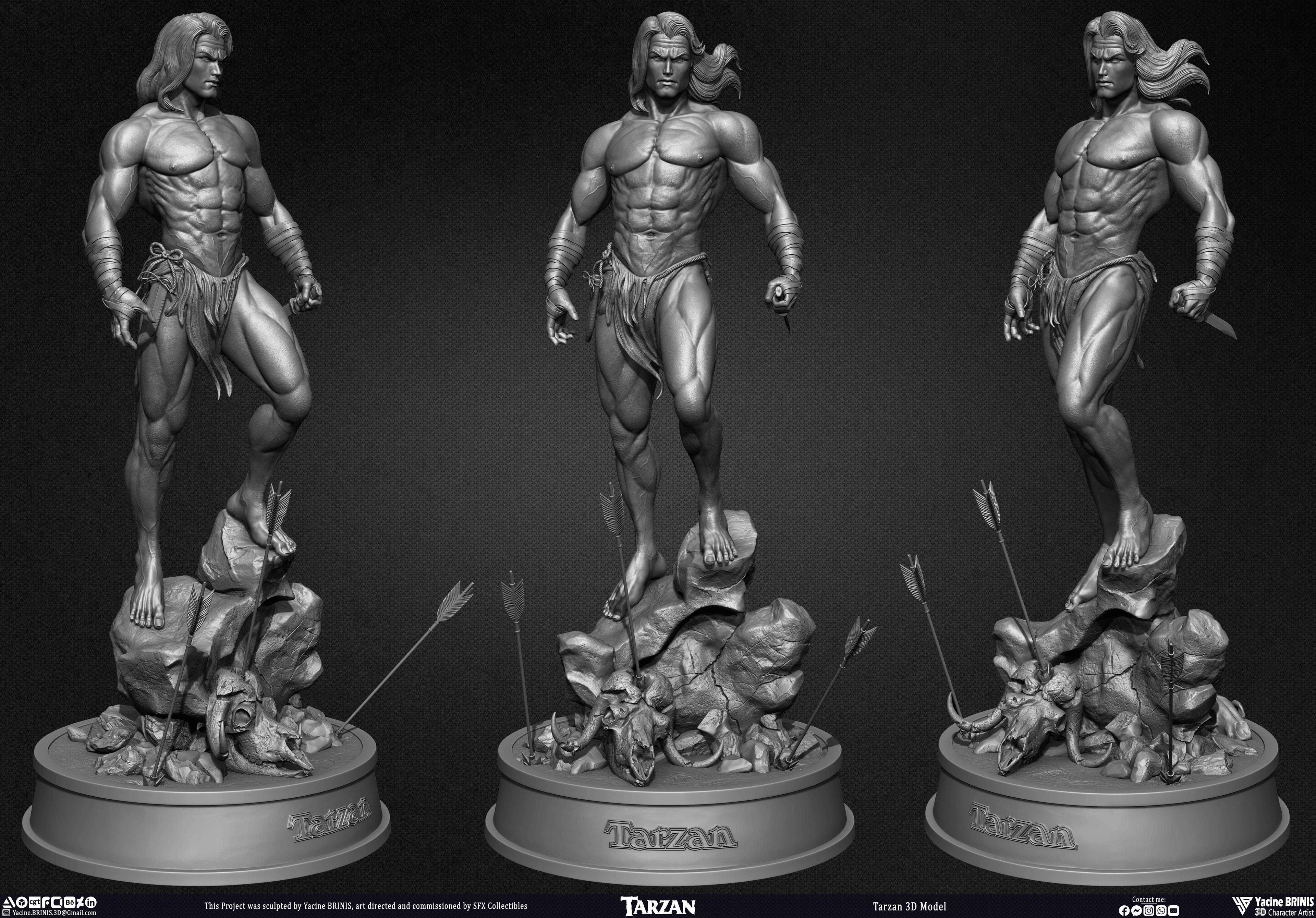 Tarzan 3D Model sculpted by Yacine BRINIS 010