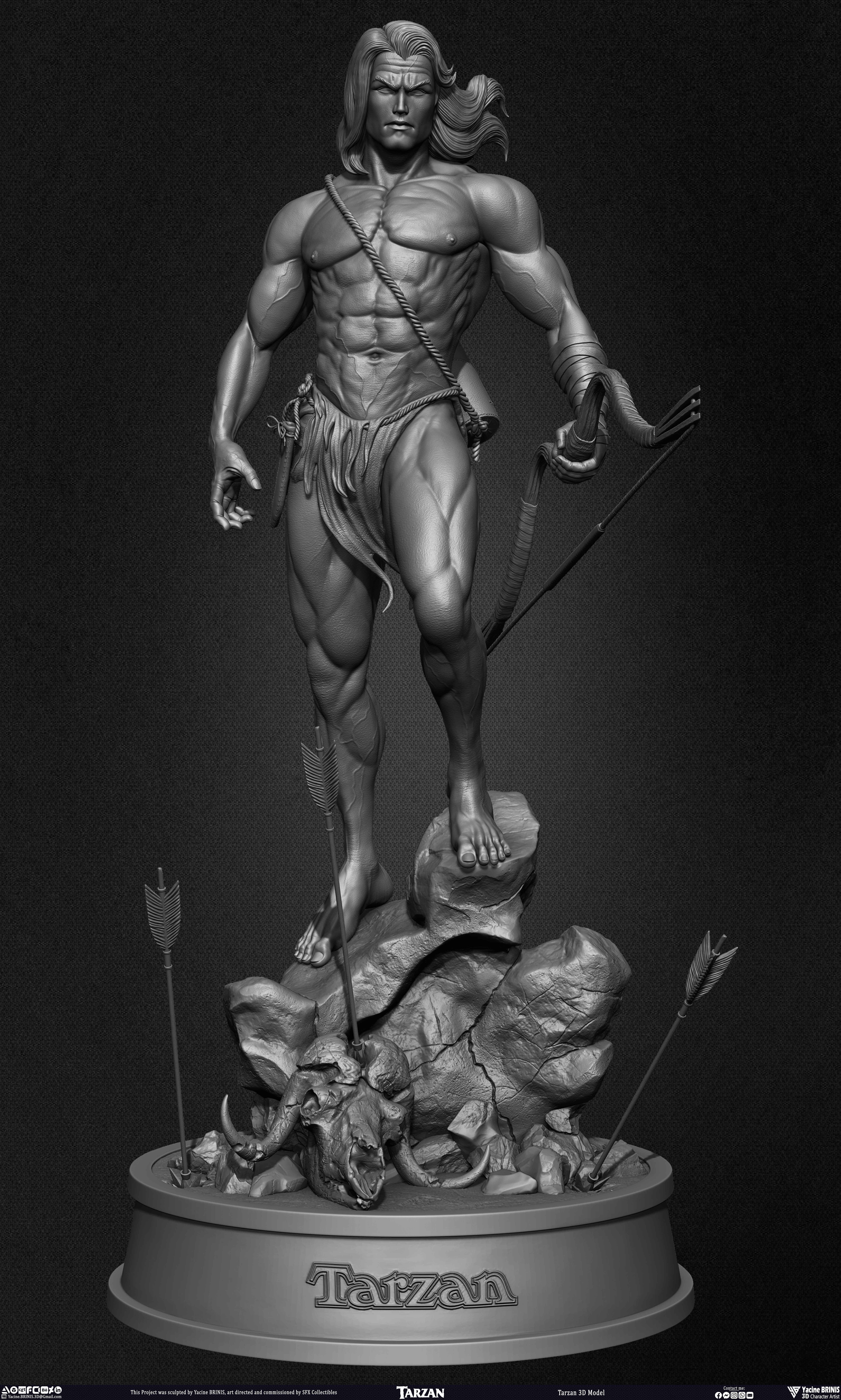 Tarzan 3D Model sculpted by Yacine BRINIS 022