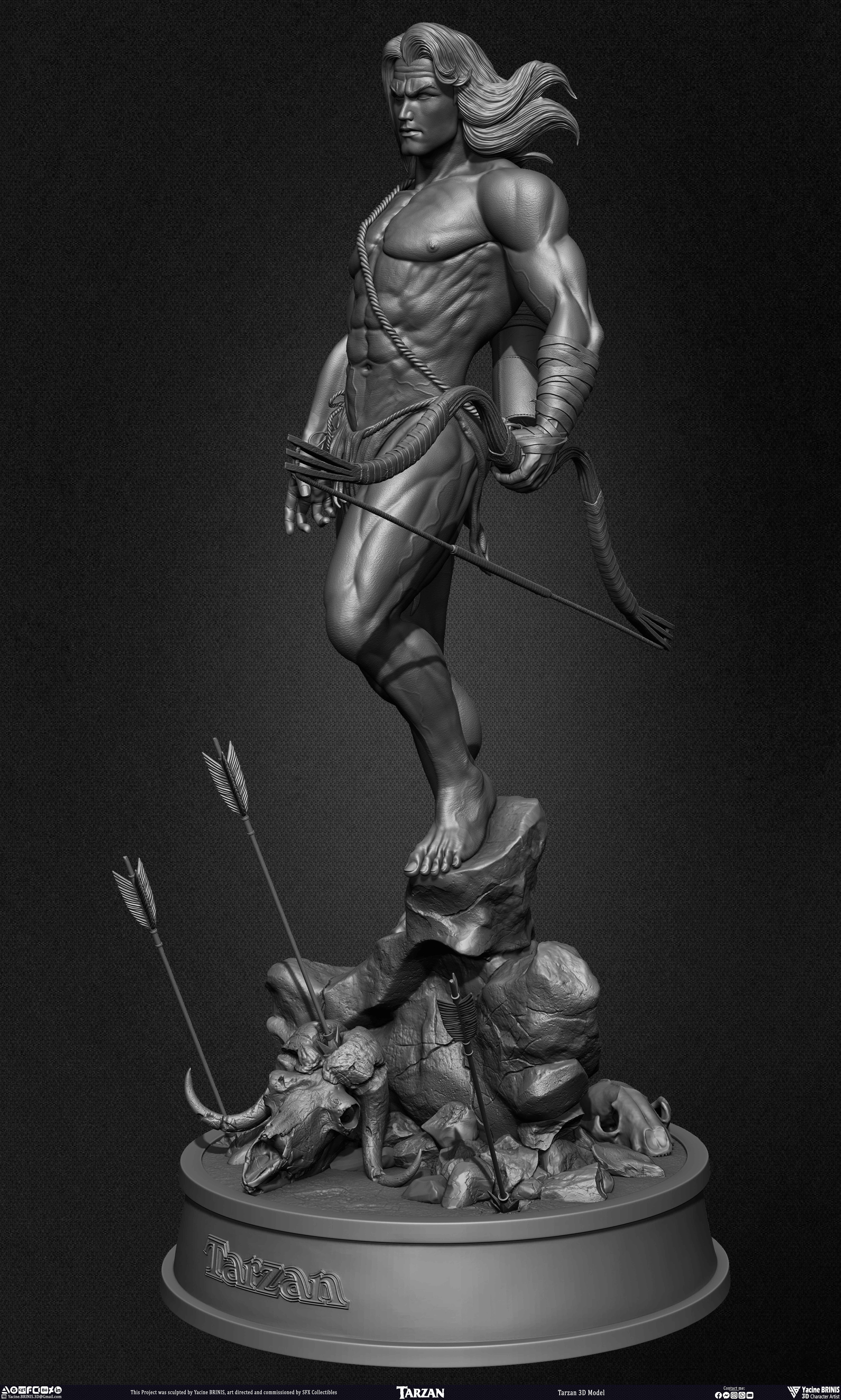 Tarzan 3D Model sculpted by Yacine BRINIS 023