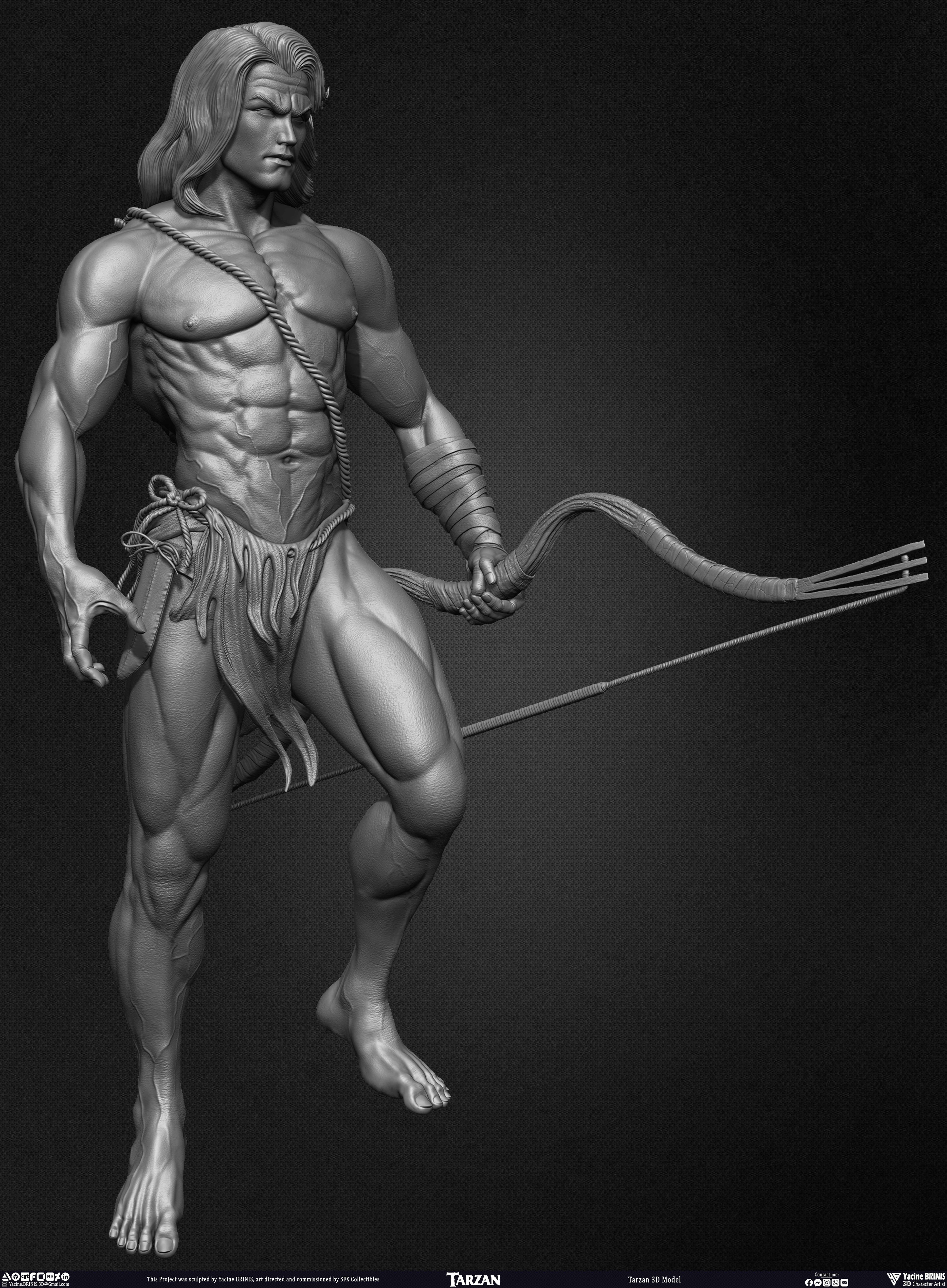 Tarzan 3D Model sculpted by Yacine BRINIS 024