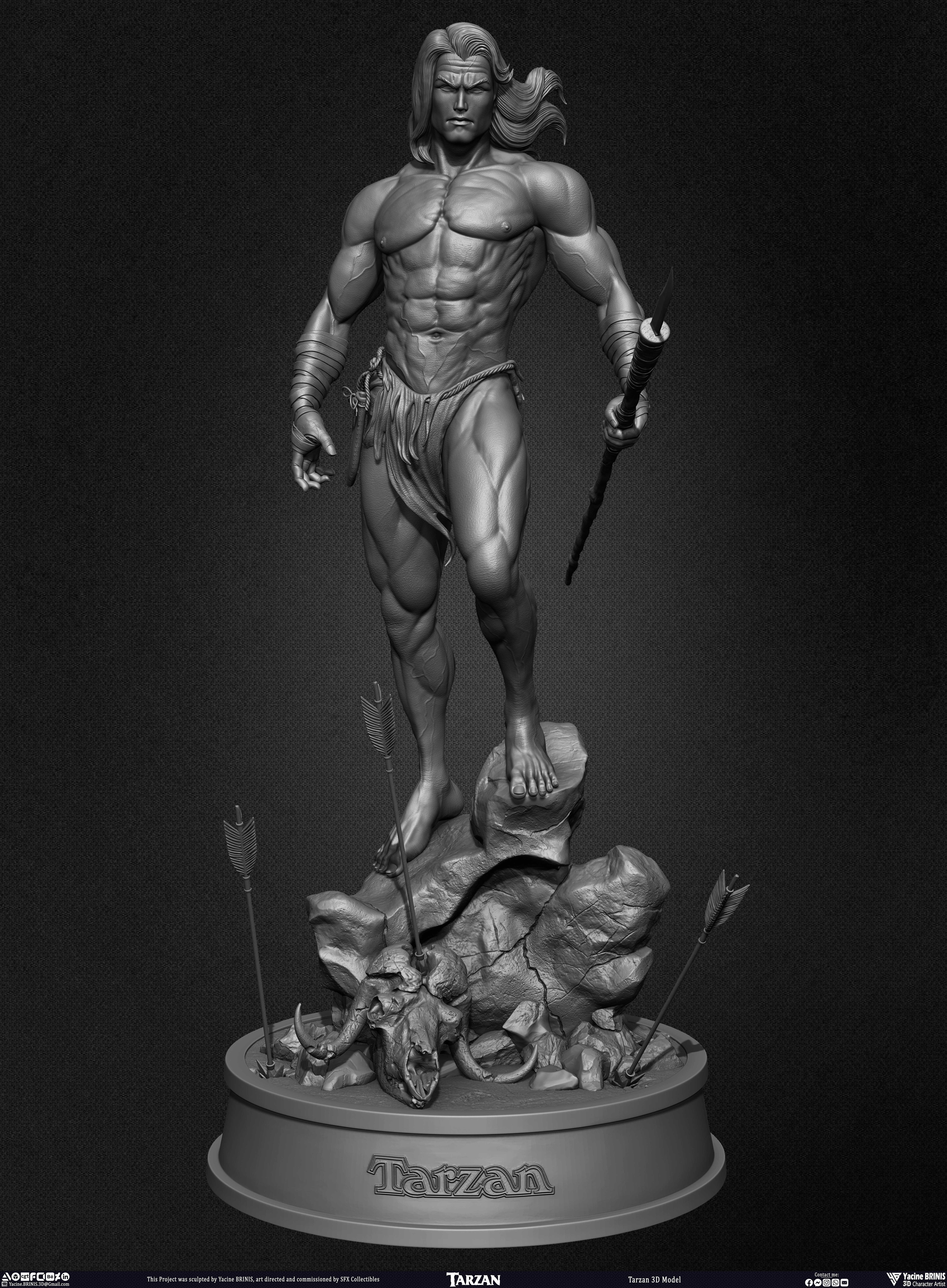 Tarzan 3D Model sculpted by Yacine BRINIS 029