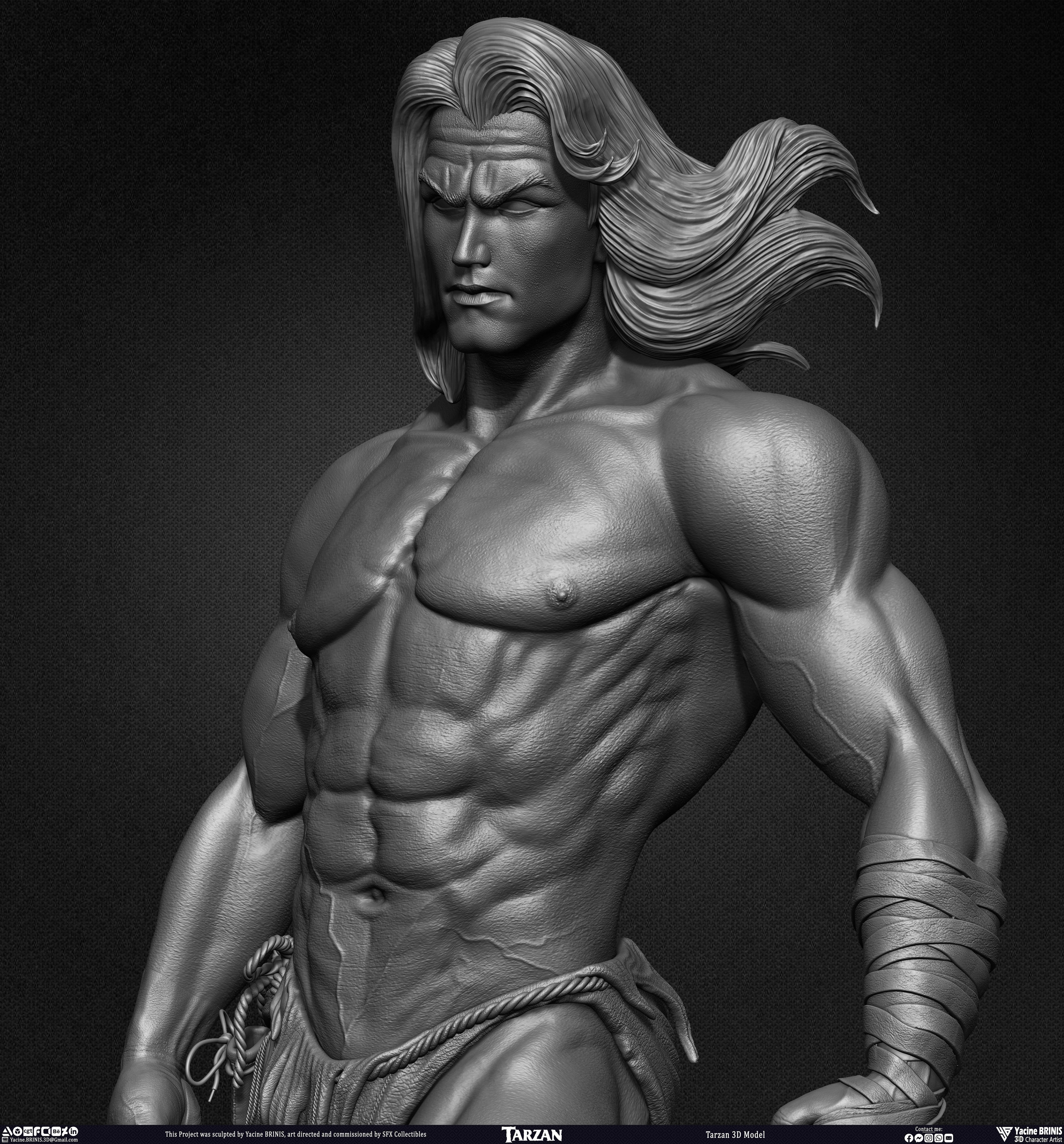 Tarzan 3D Model sculpted by Yacine BRINIS 036