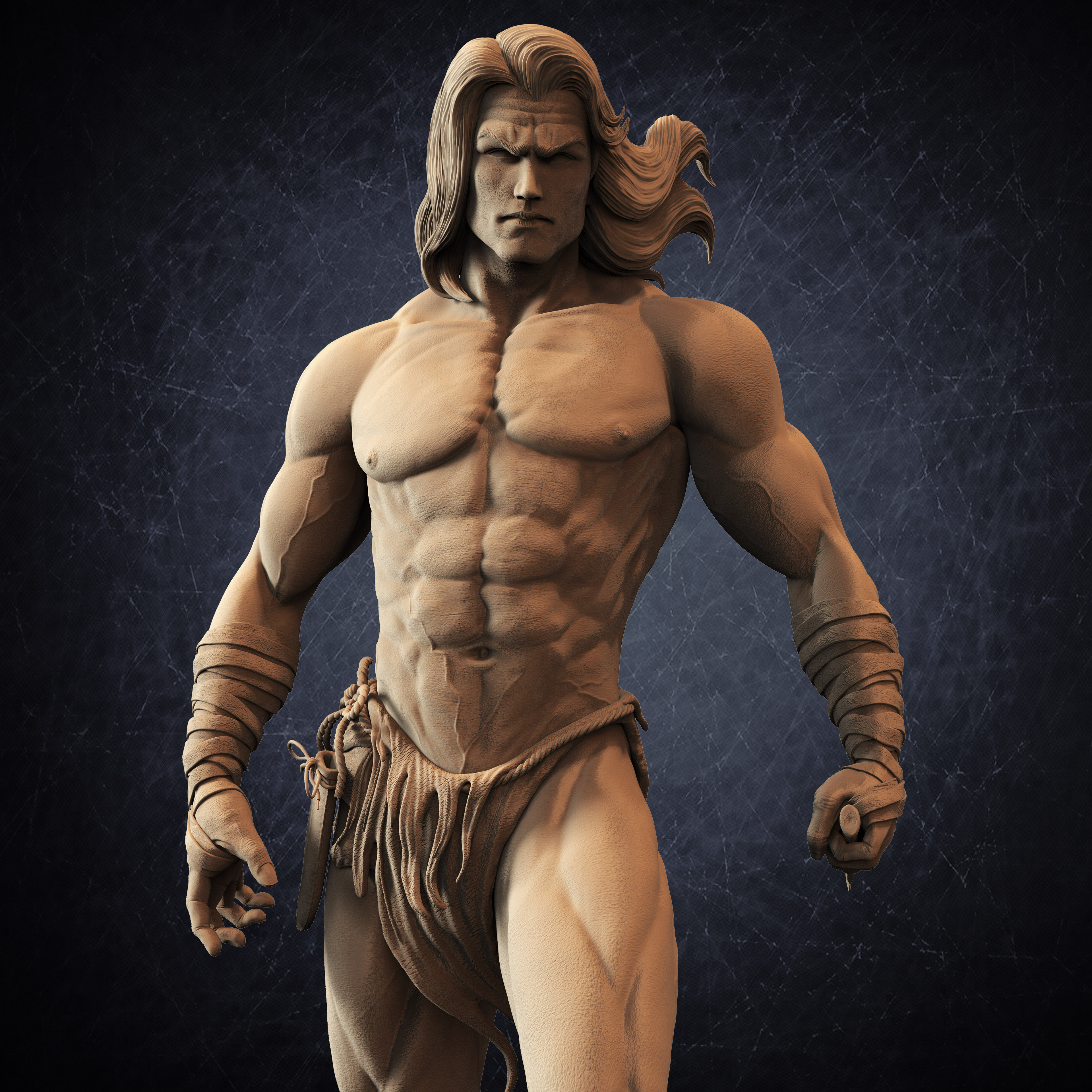 Tarzan 3D Model sculpted by Yacine BRINIS 038