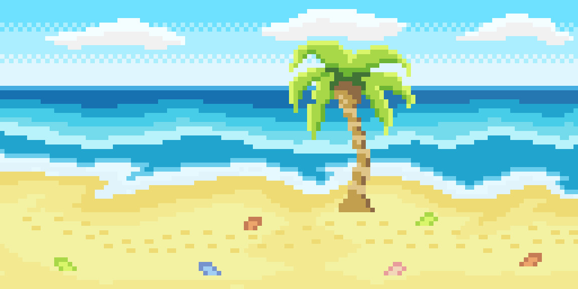 ArtStation - Pixel Art - Beach Environment