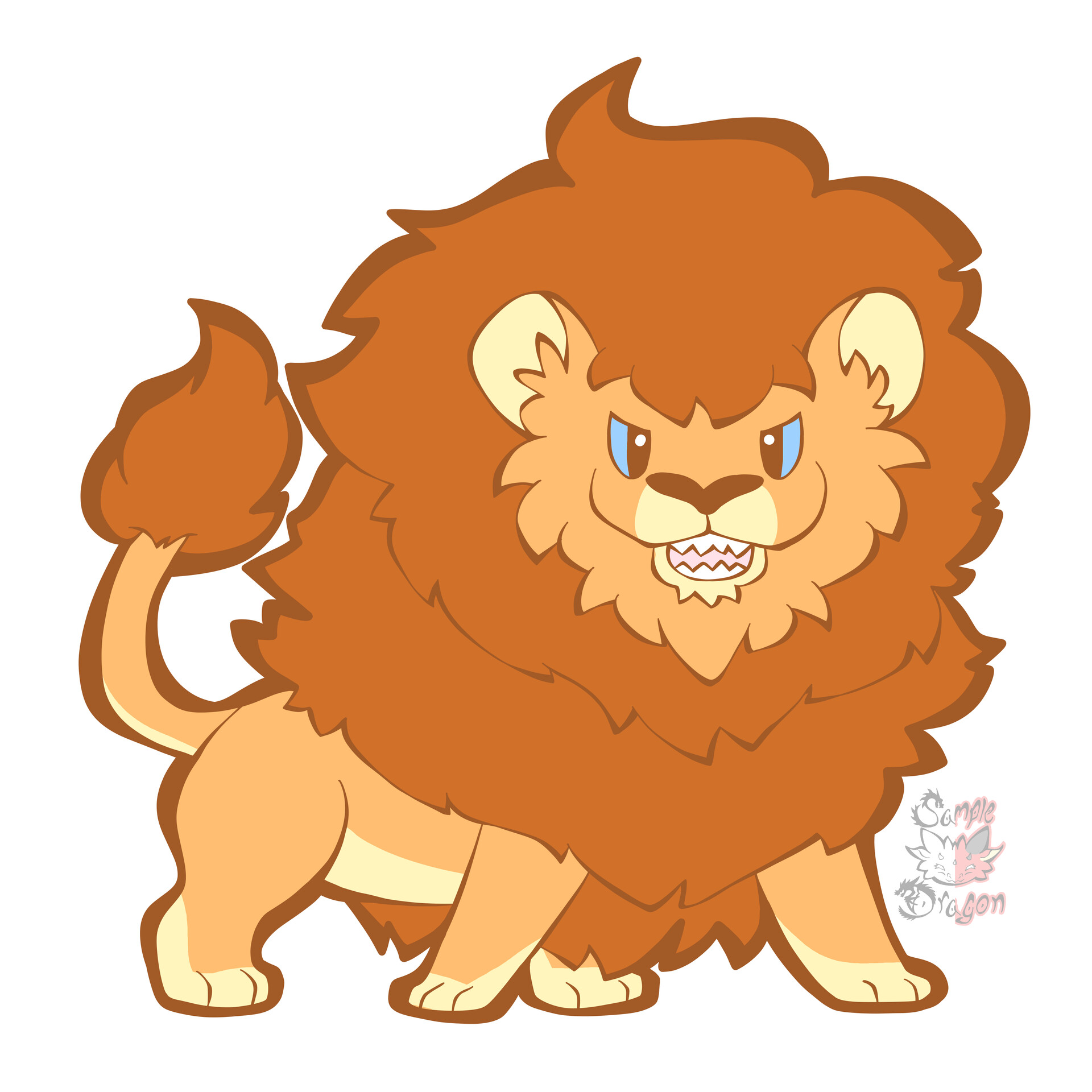 ArtStation - Lion Coloring Page Free2Use