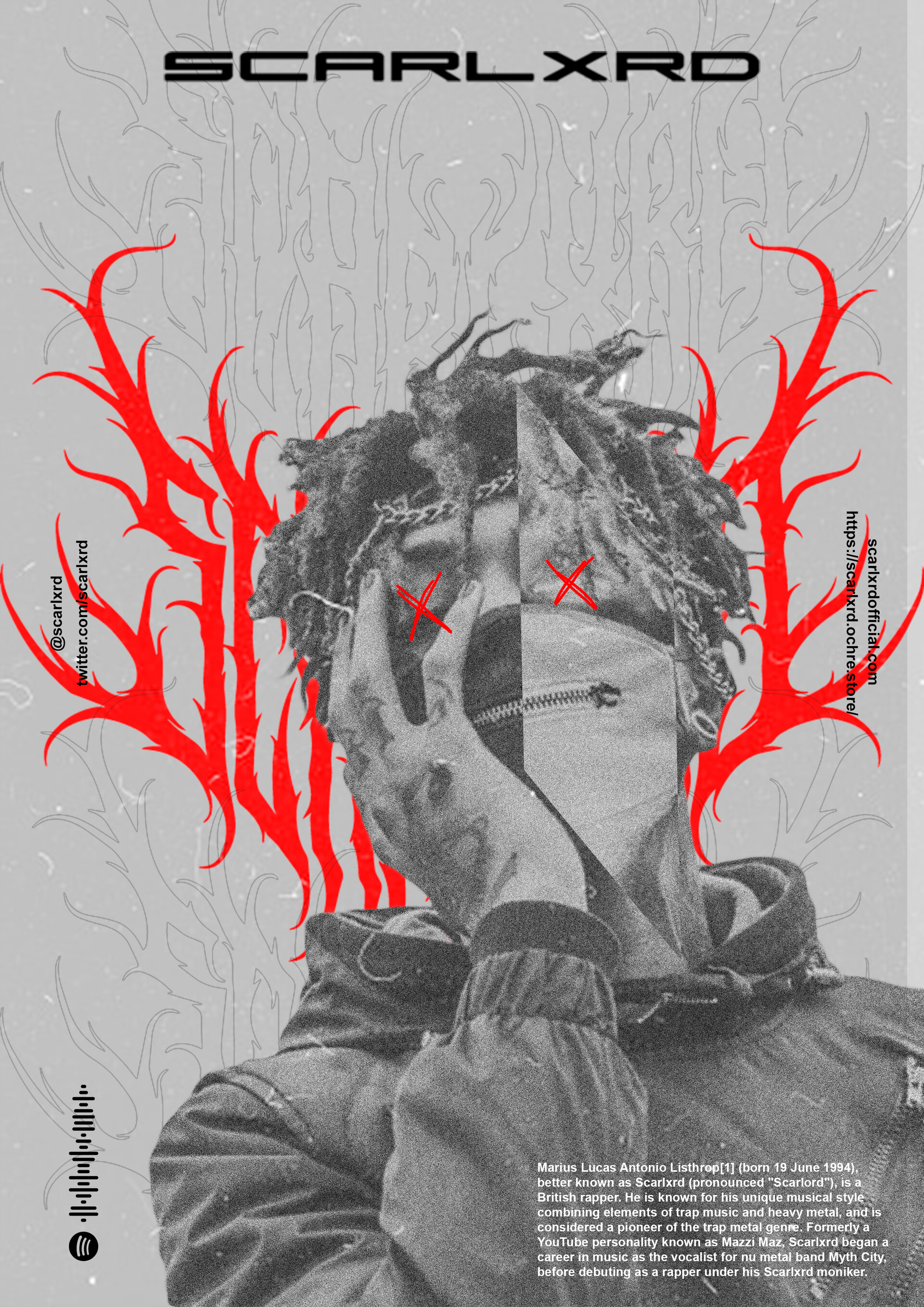 SCARLXRD  Anime rapper Drawing people Hypebeast wallpaper