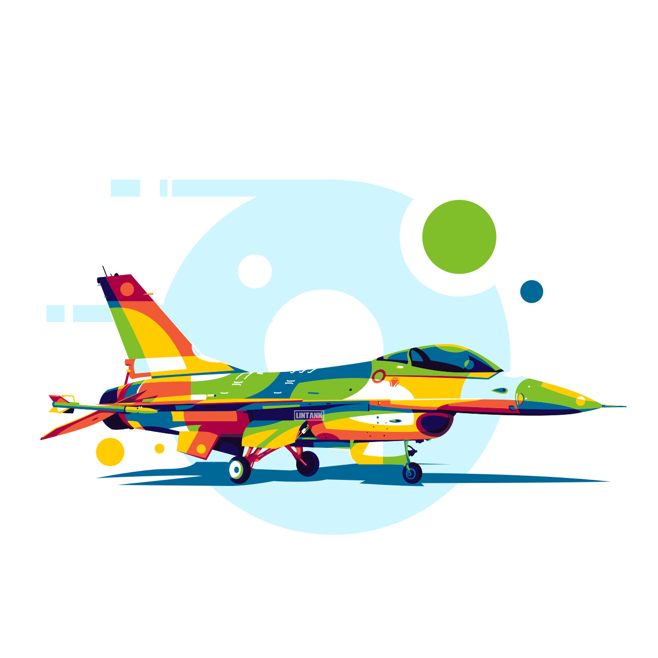 ArtStation - F-16 Fighting Falcon in Pop Art Illustration