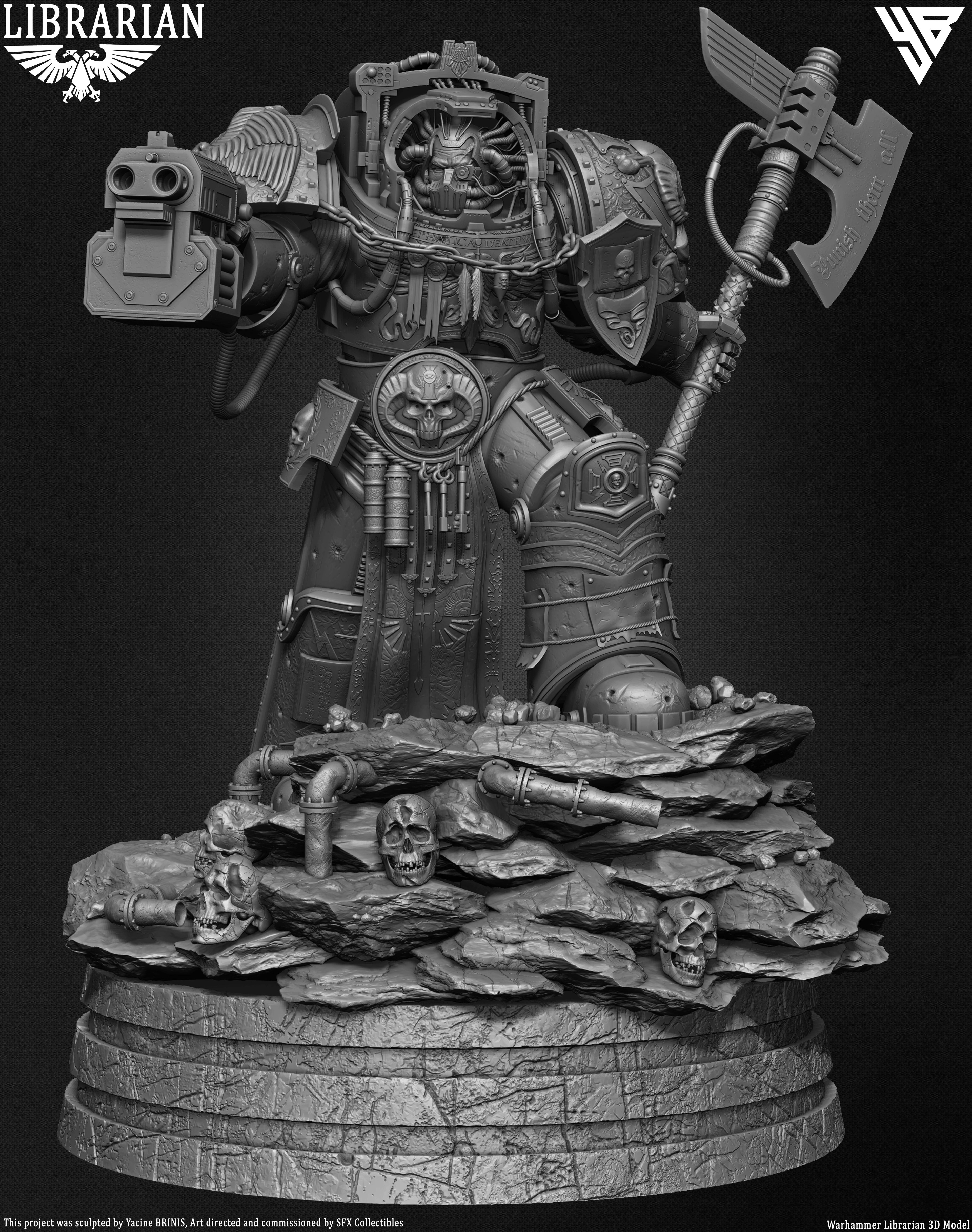 Warhammer Librarian sculpted by Yacine BRINIS 001