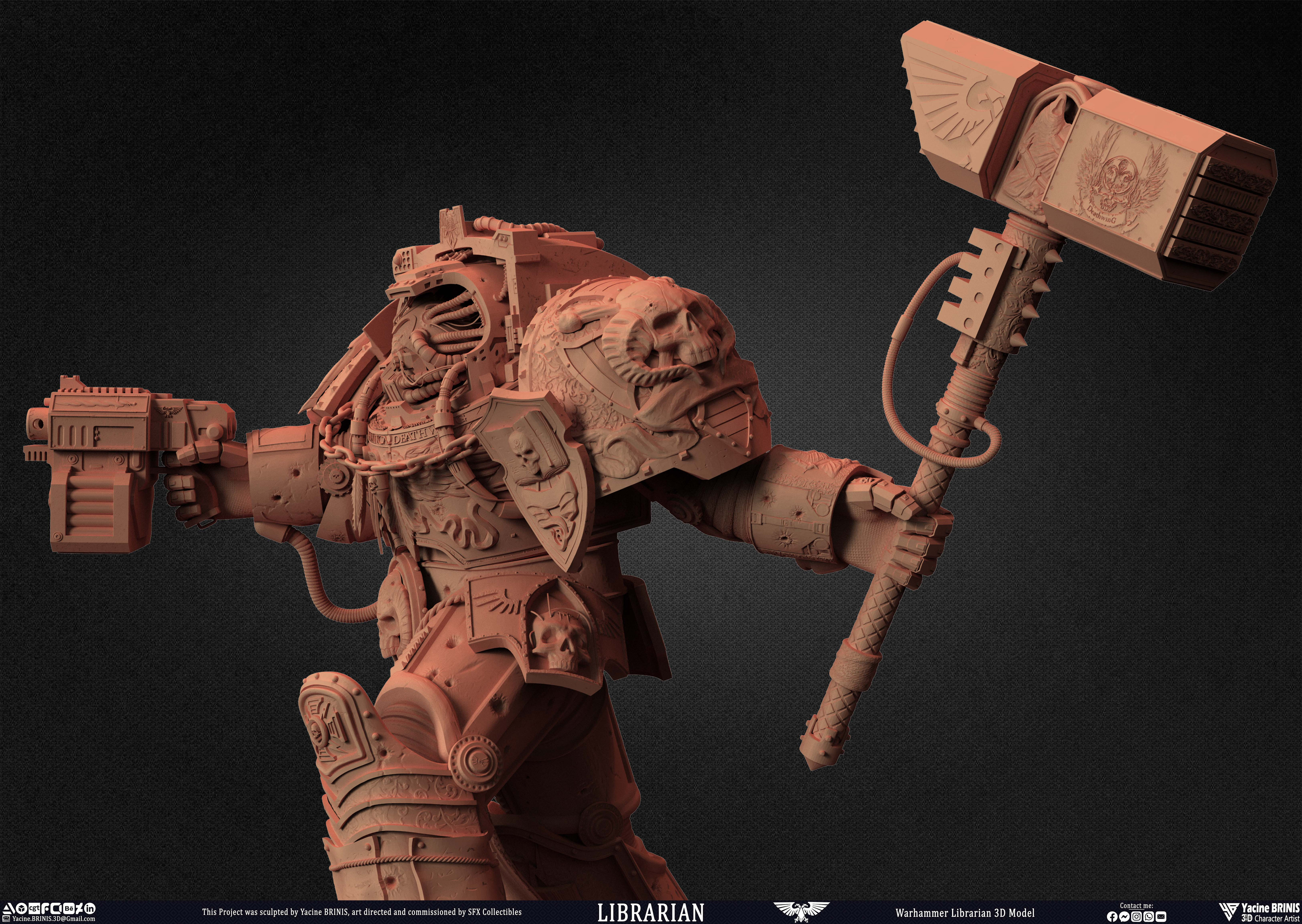 Warhammer Librarian sculpted by Yacine BRINIS 006