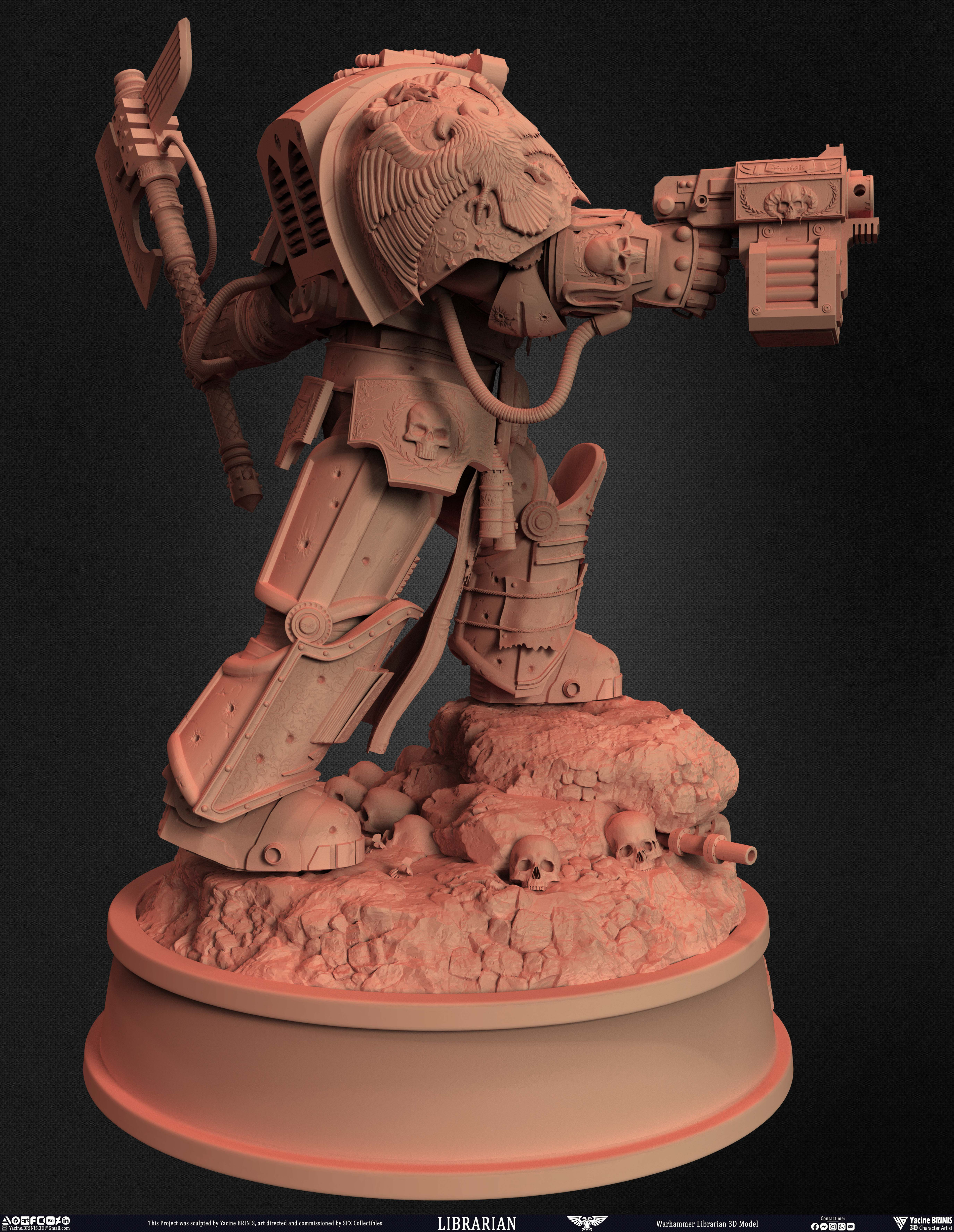 Warhammer Librarian sculpted by Yacine BRINIS 024
