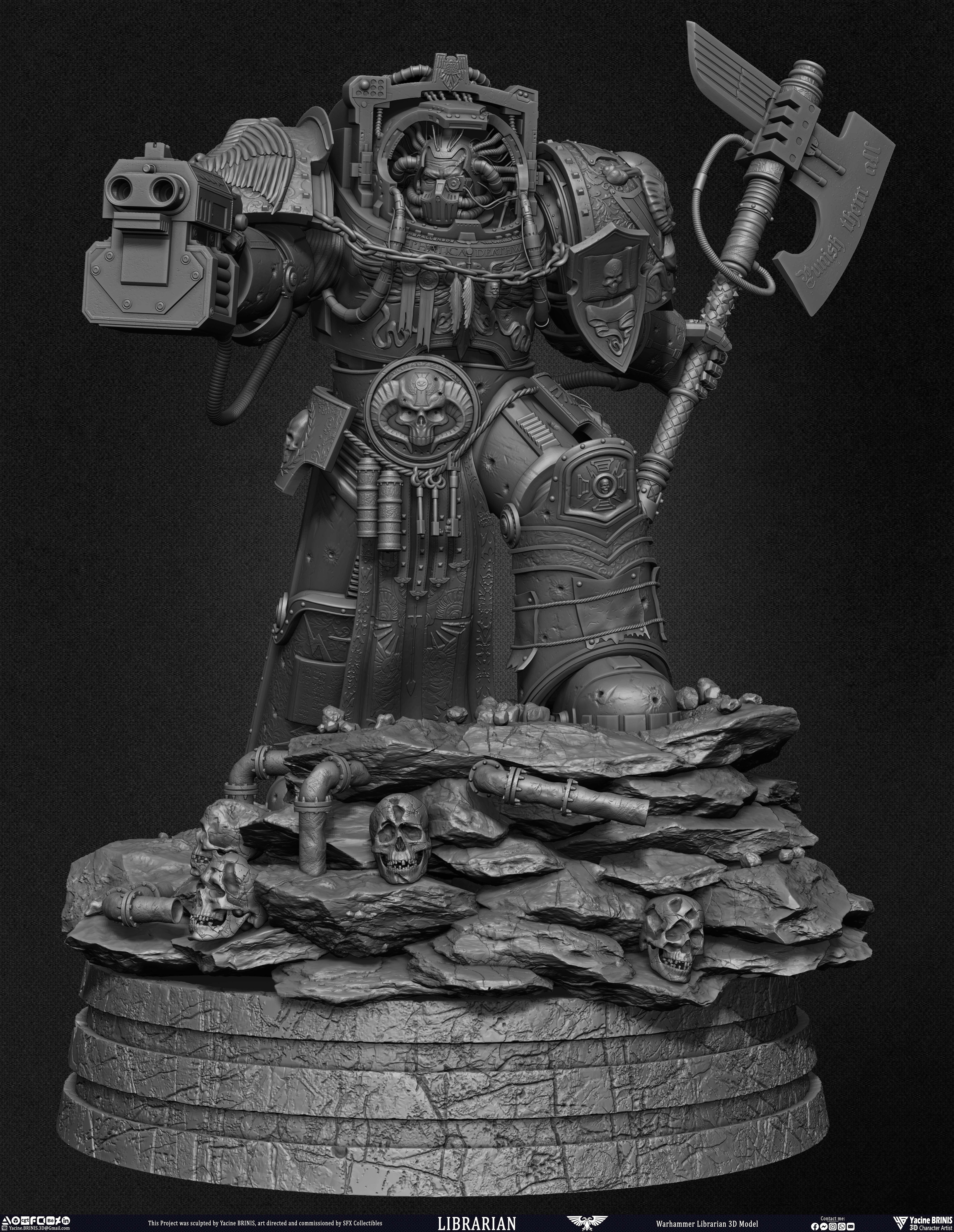 Warhammer Librarian sculpted by Yacine BRINIS 027