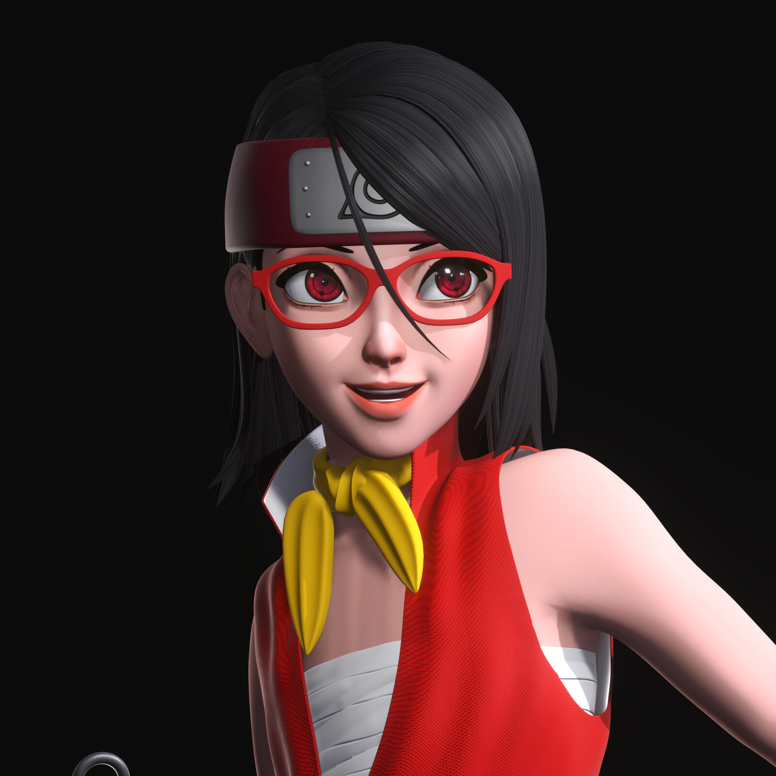 Sarada uchiha 3D Model in Fantasy 3DExport