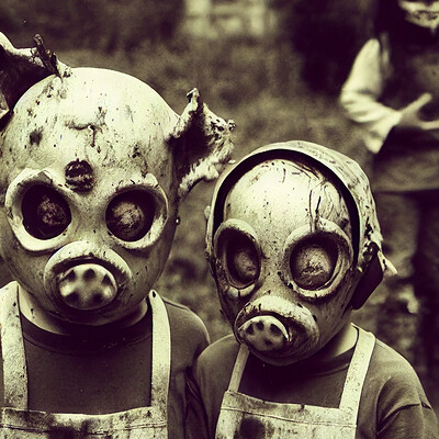Dark philosophy darkphilosophy creepy kids wearing pig face mask wearing dirty 430825ab c7ac 4414 bfe0 17246be5d7b7
