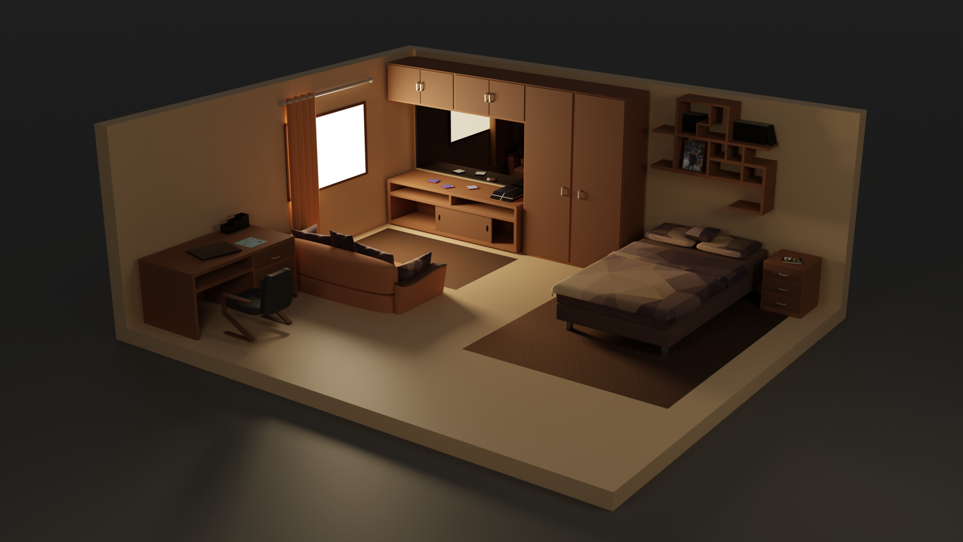 ArtStation - Soft Isometric Room