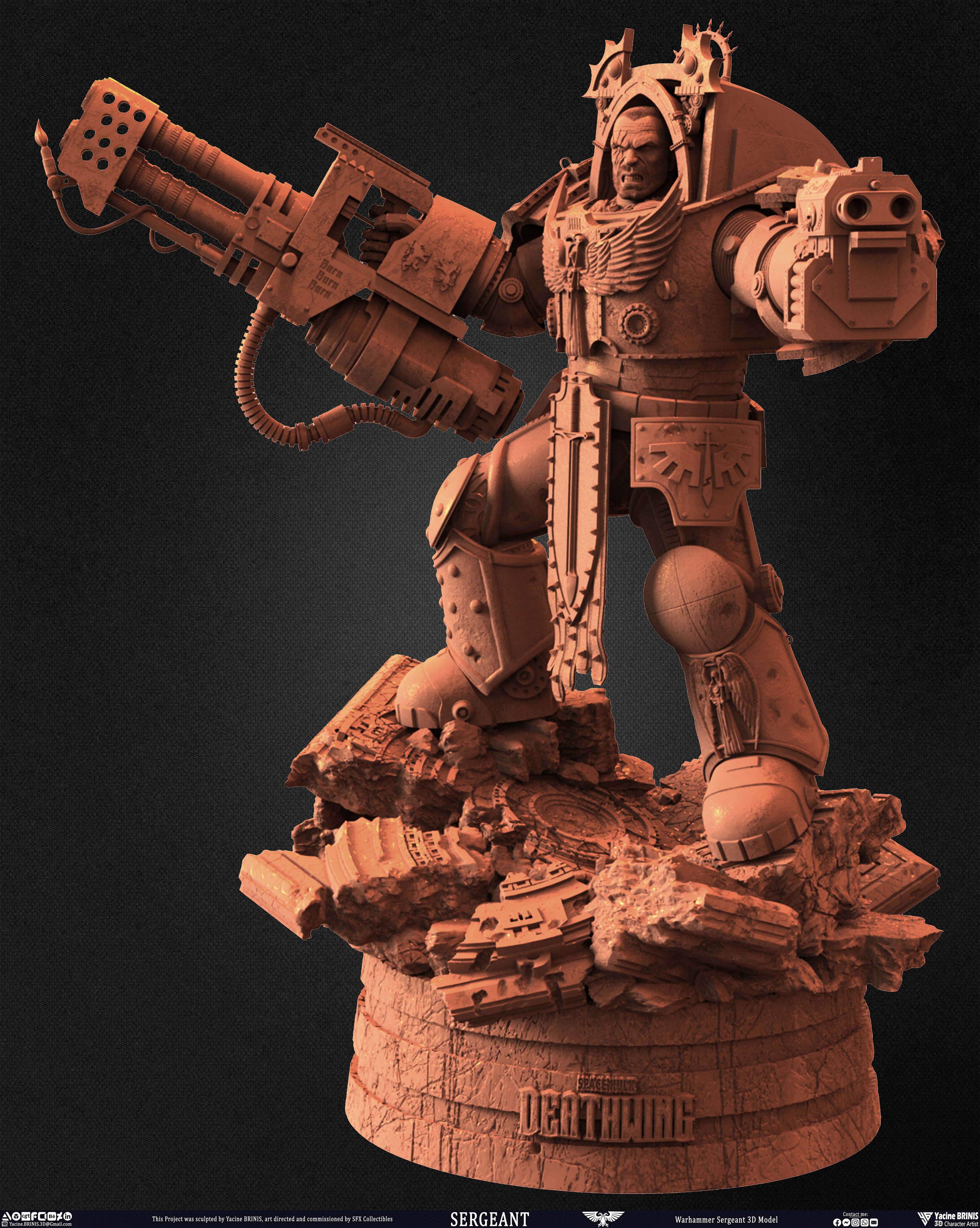 Warhammer Sergeant sculpted by Yacine BRINIS 001