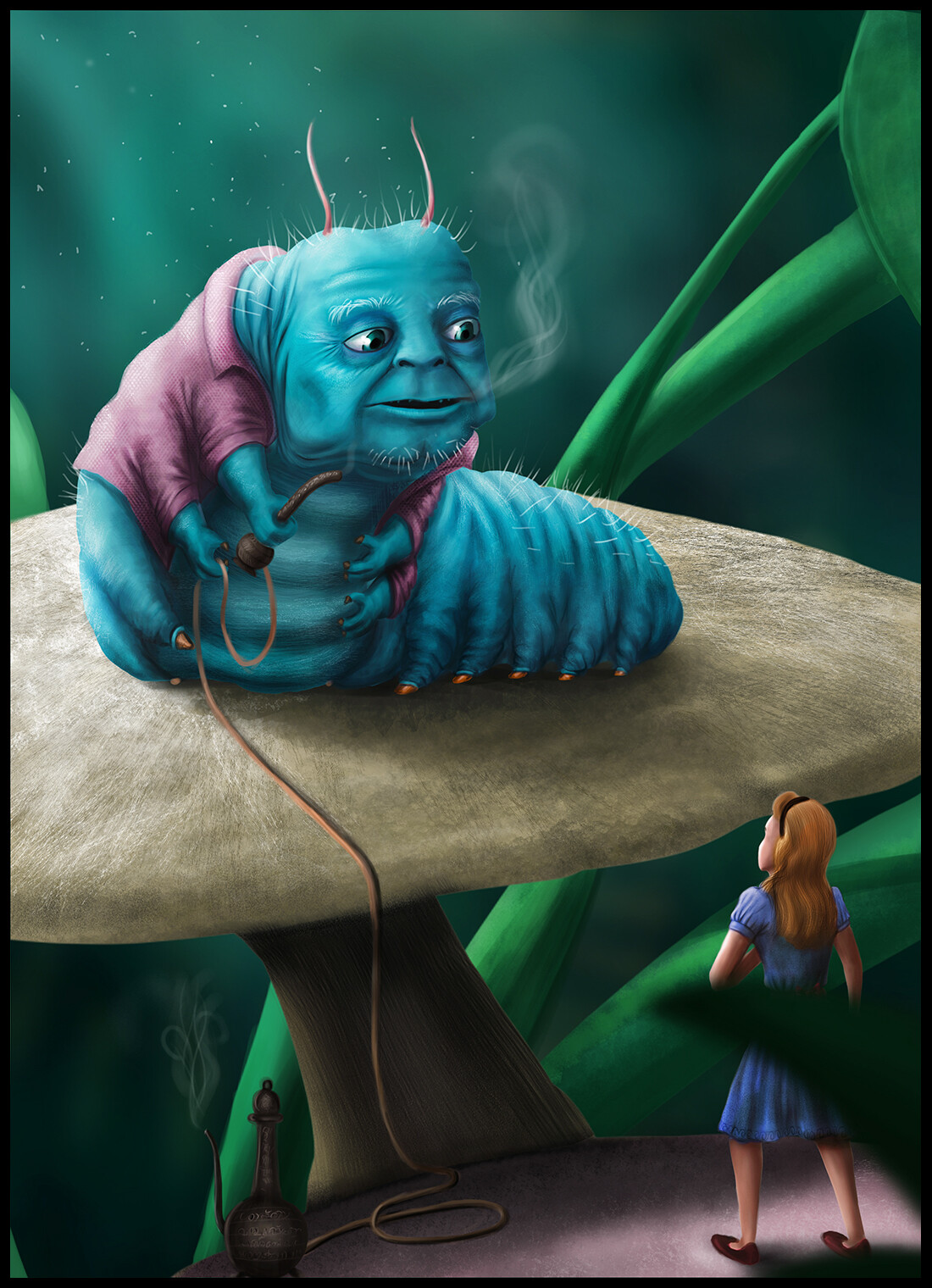 Alice meeting the caterpillar