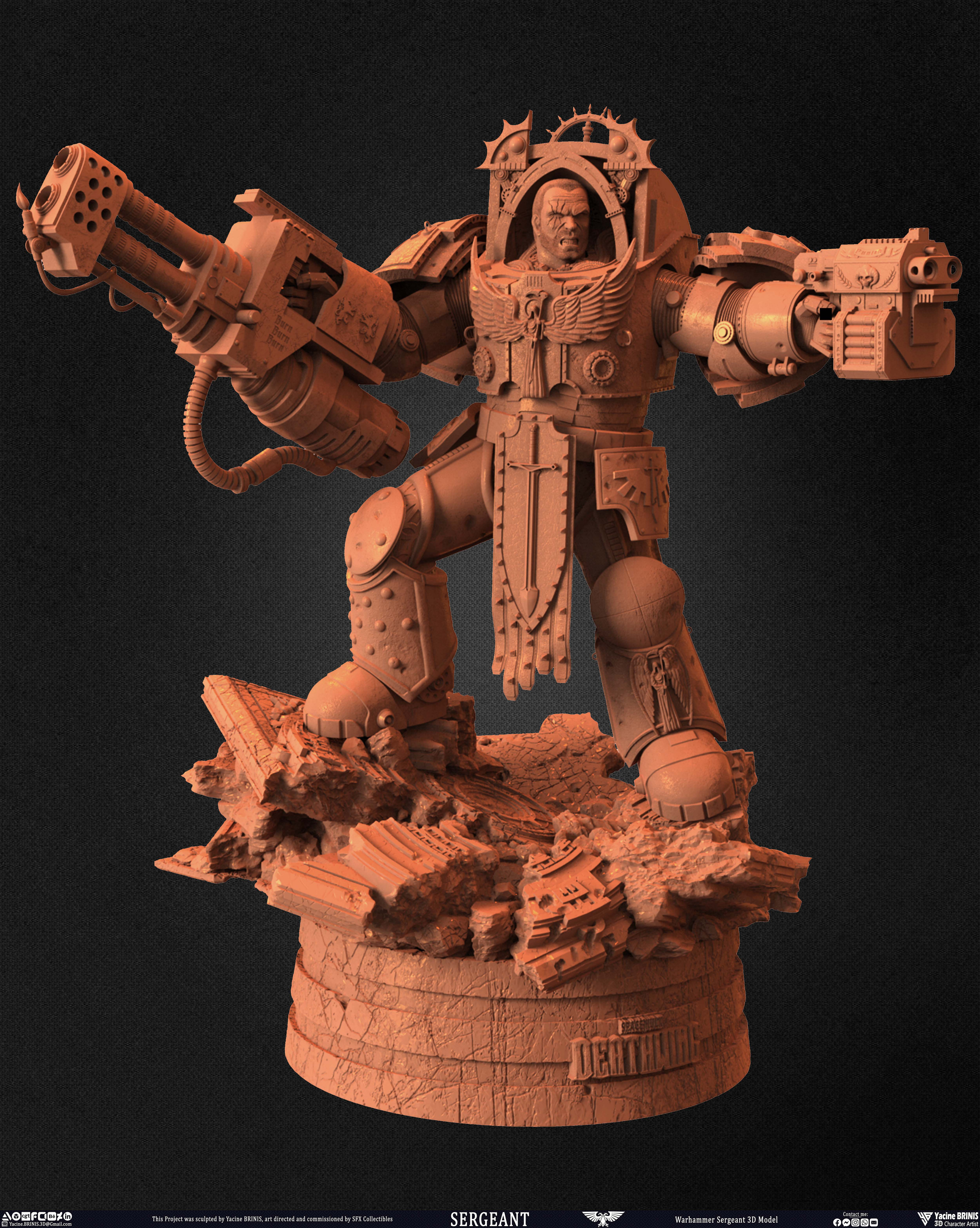 Warhammer Sergeant sculpted by Yacine BRINIS 016