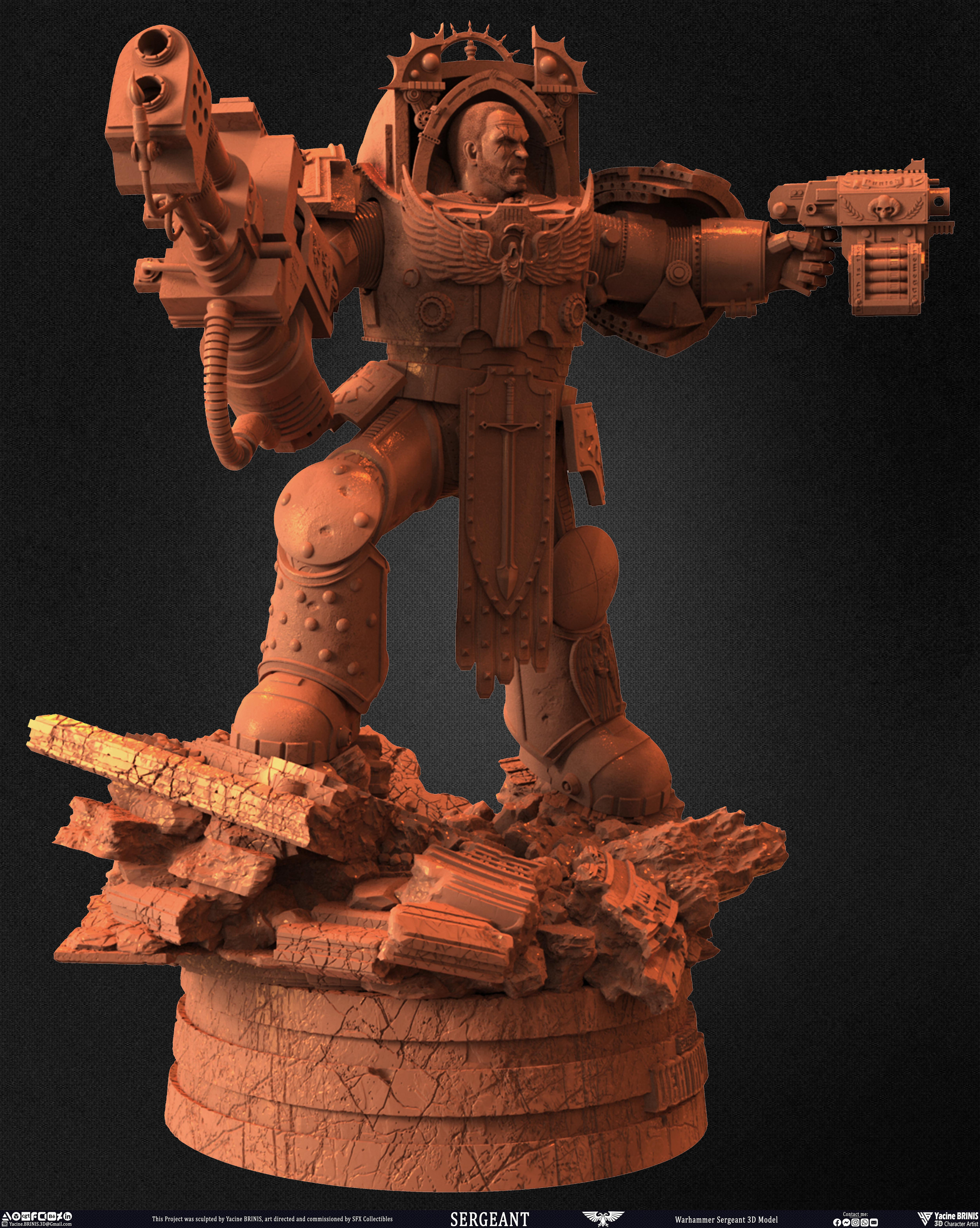 Warhammer Sergeant sculpted by Yacine BRINIS 017