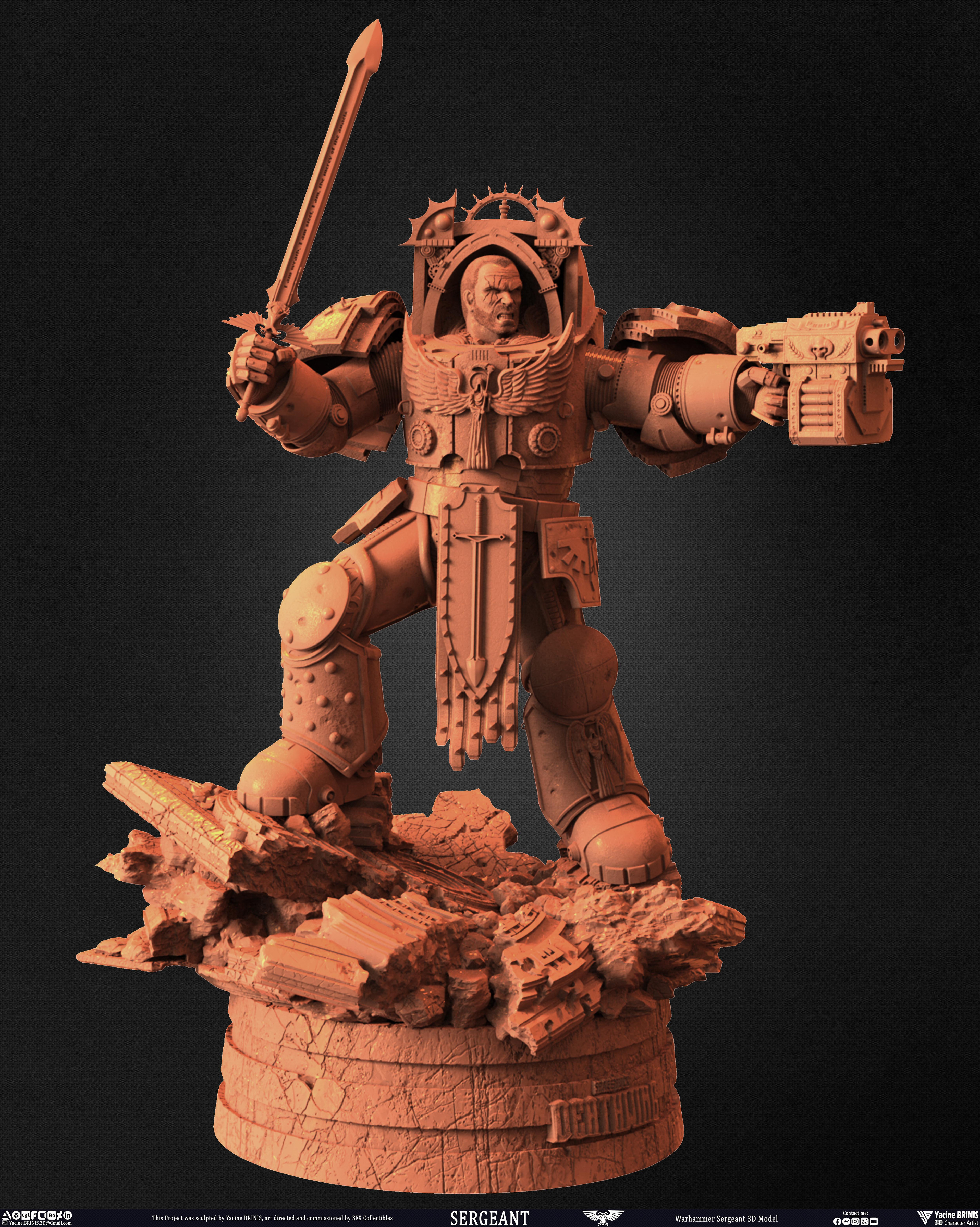 Warhammer Sergeant sculpted by Yacine BRINIS 018