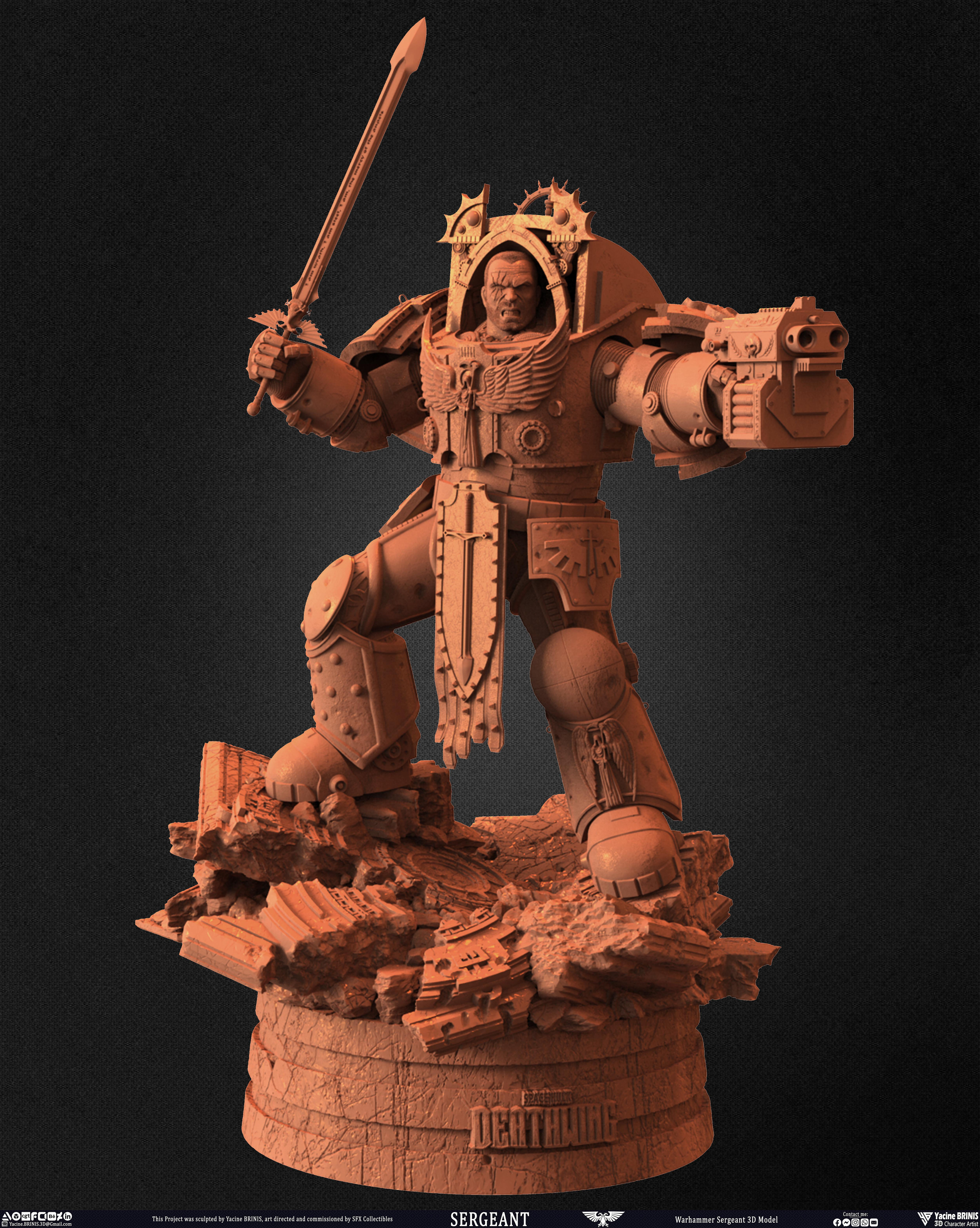 Warhammer Sergeant sculpted by Yacine BRINIS 019
